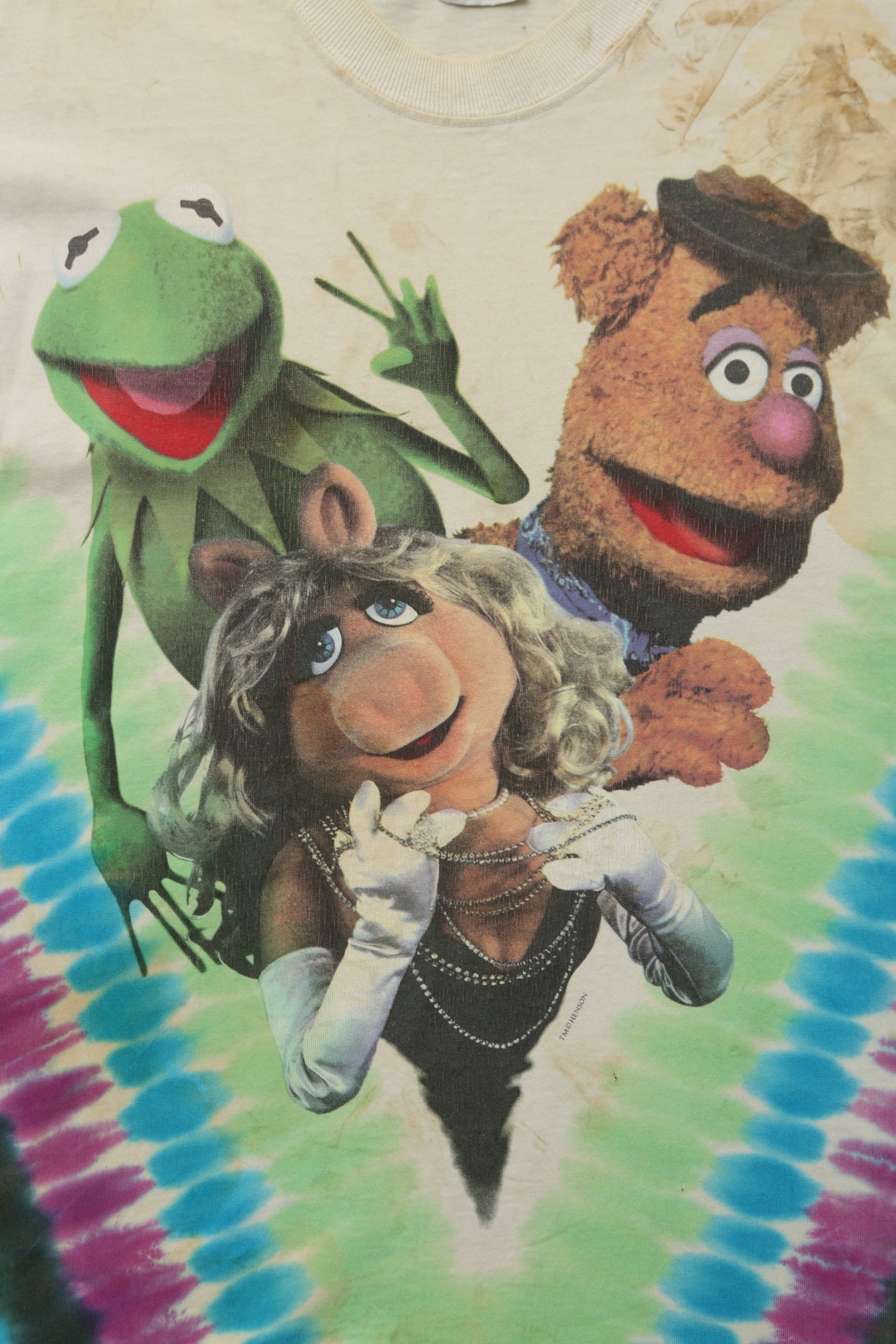 The Muppets Liquid Blue Tie Dye Vintage T-Shirt