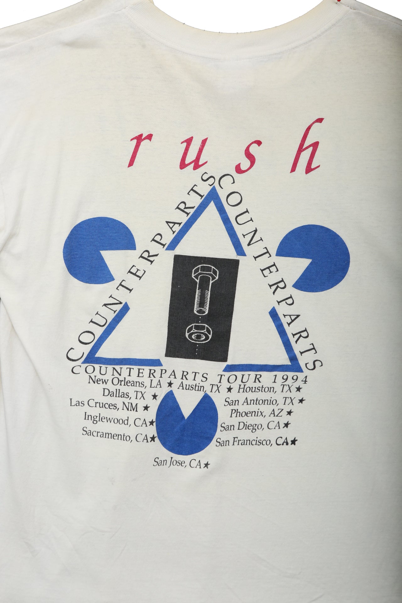 Rush "Counter Parts" 1994 Tour T-Shirt
