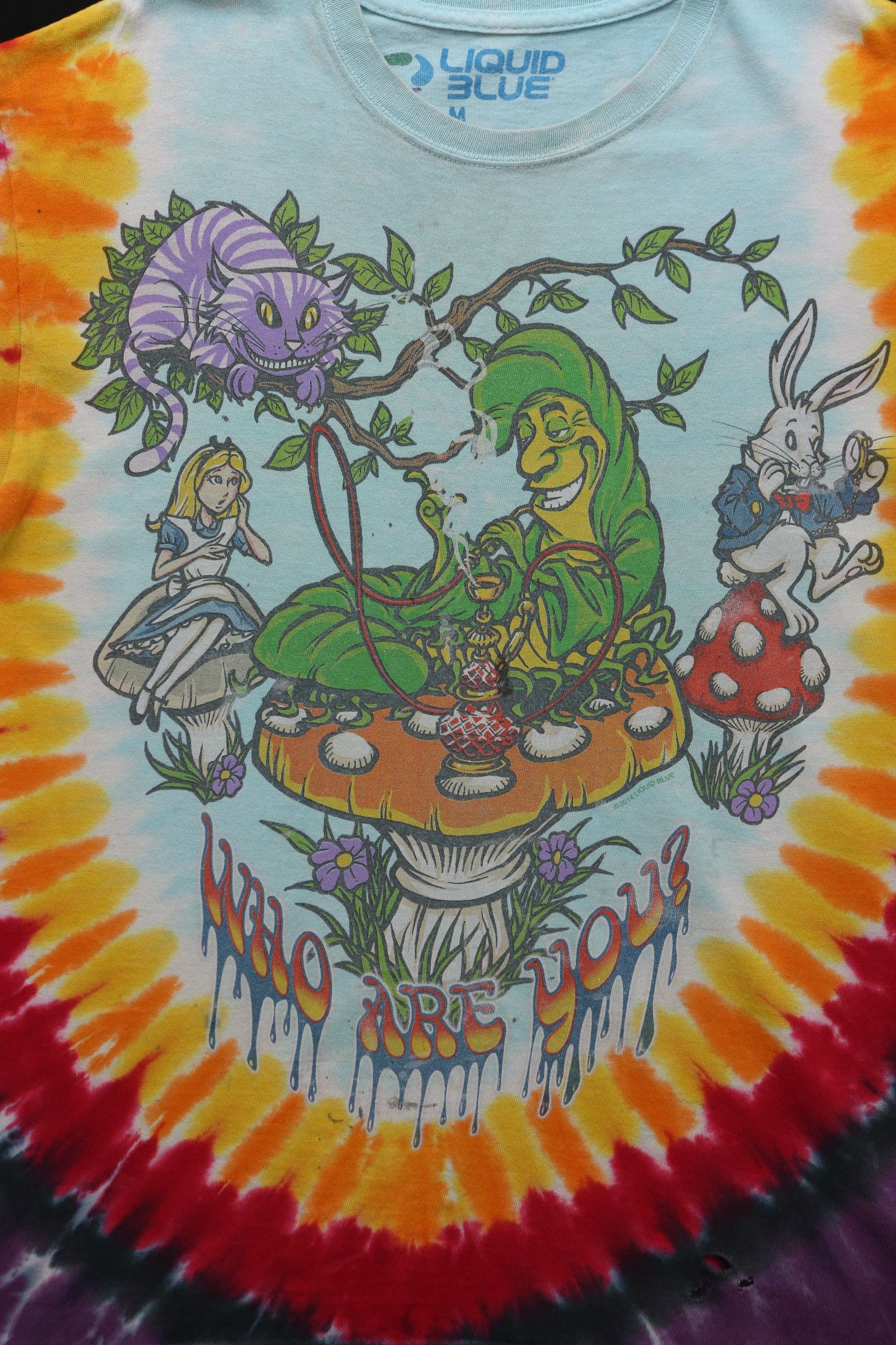 Liquid Blue Alice in Wonderland Tie Dye Shirt