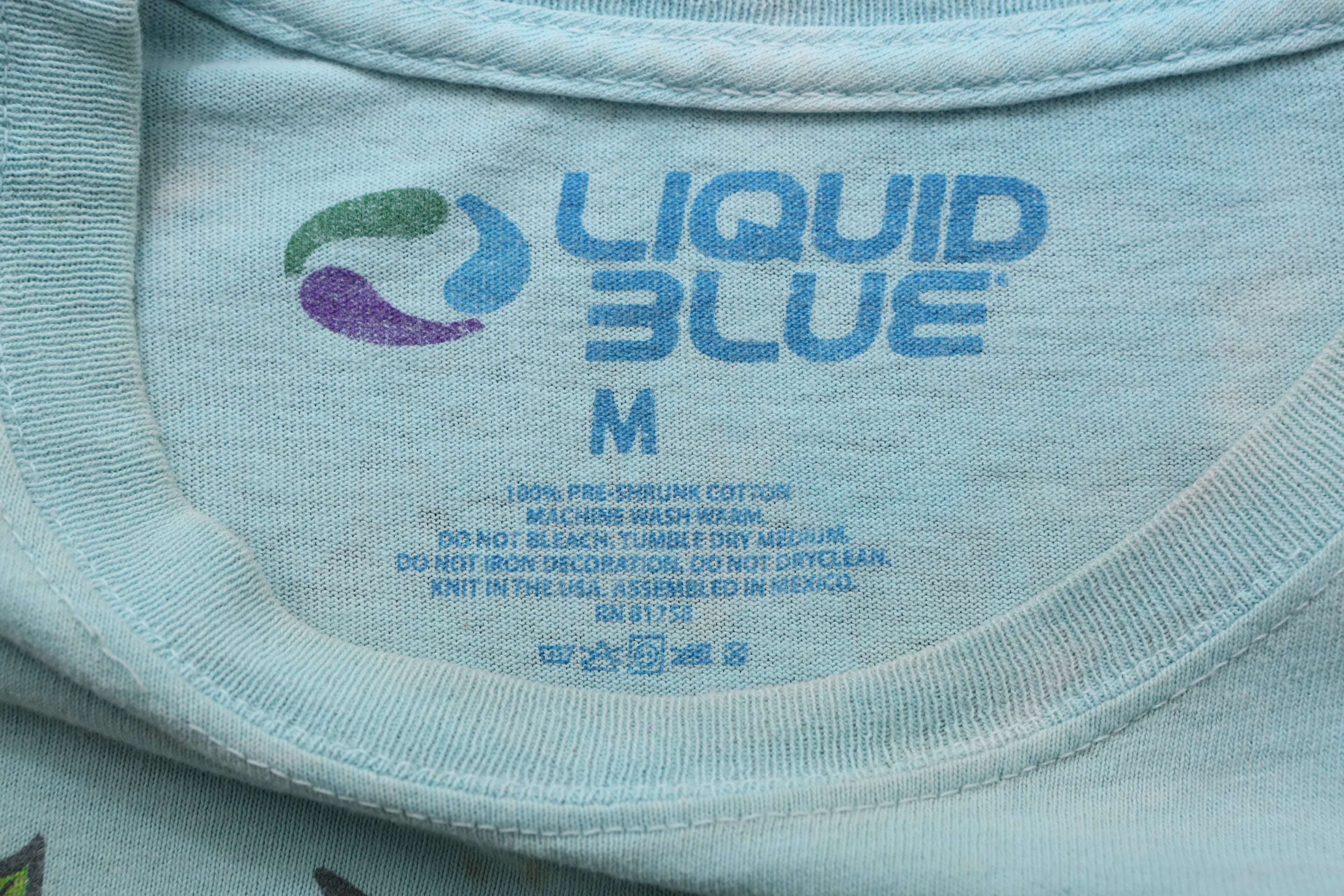 Liquid Blue Alice in Wonderland Tie Dye Shirt