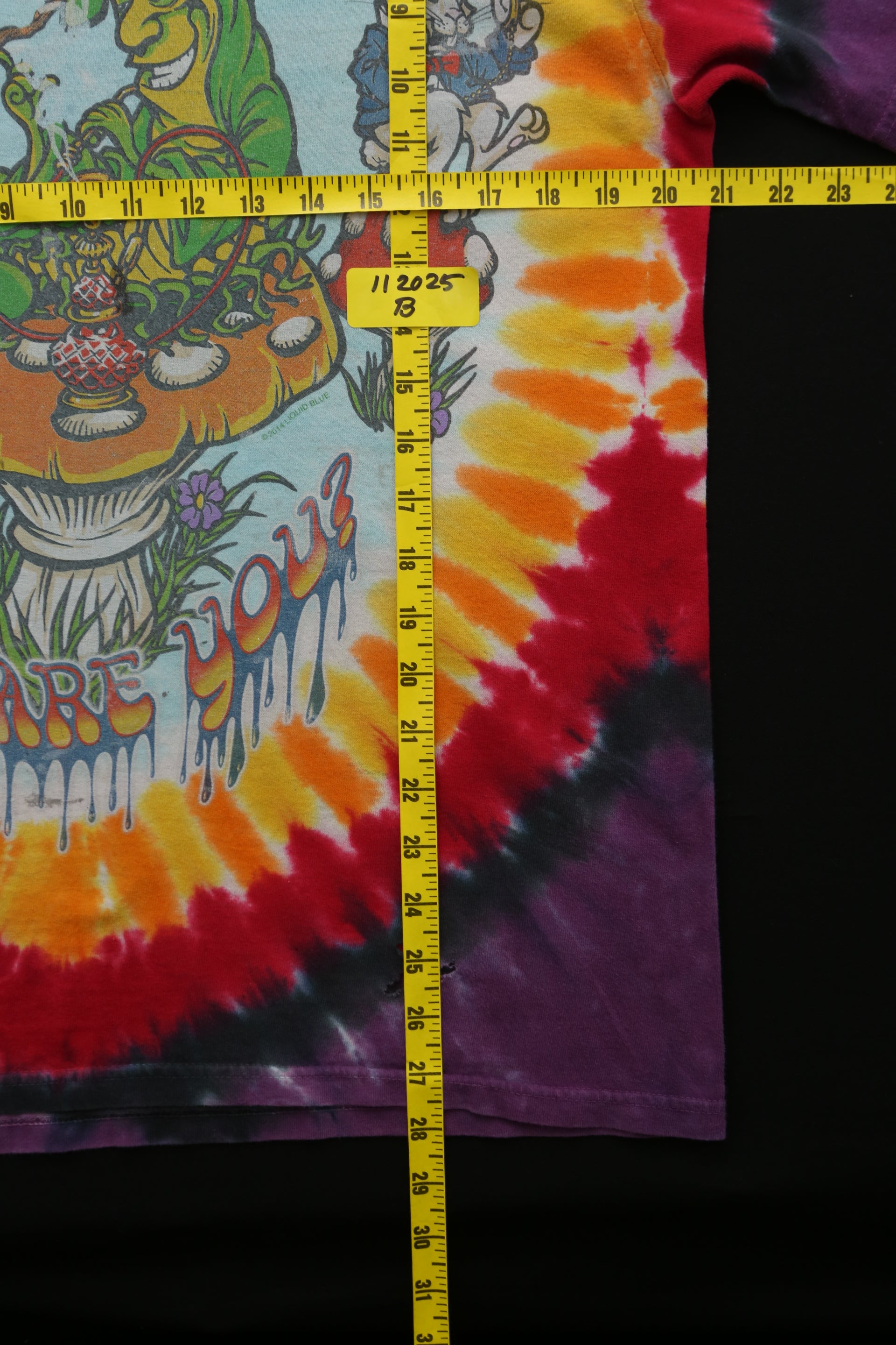 Liquid Blue Alice in Wonderland Tie Dye Shirt