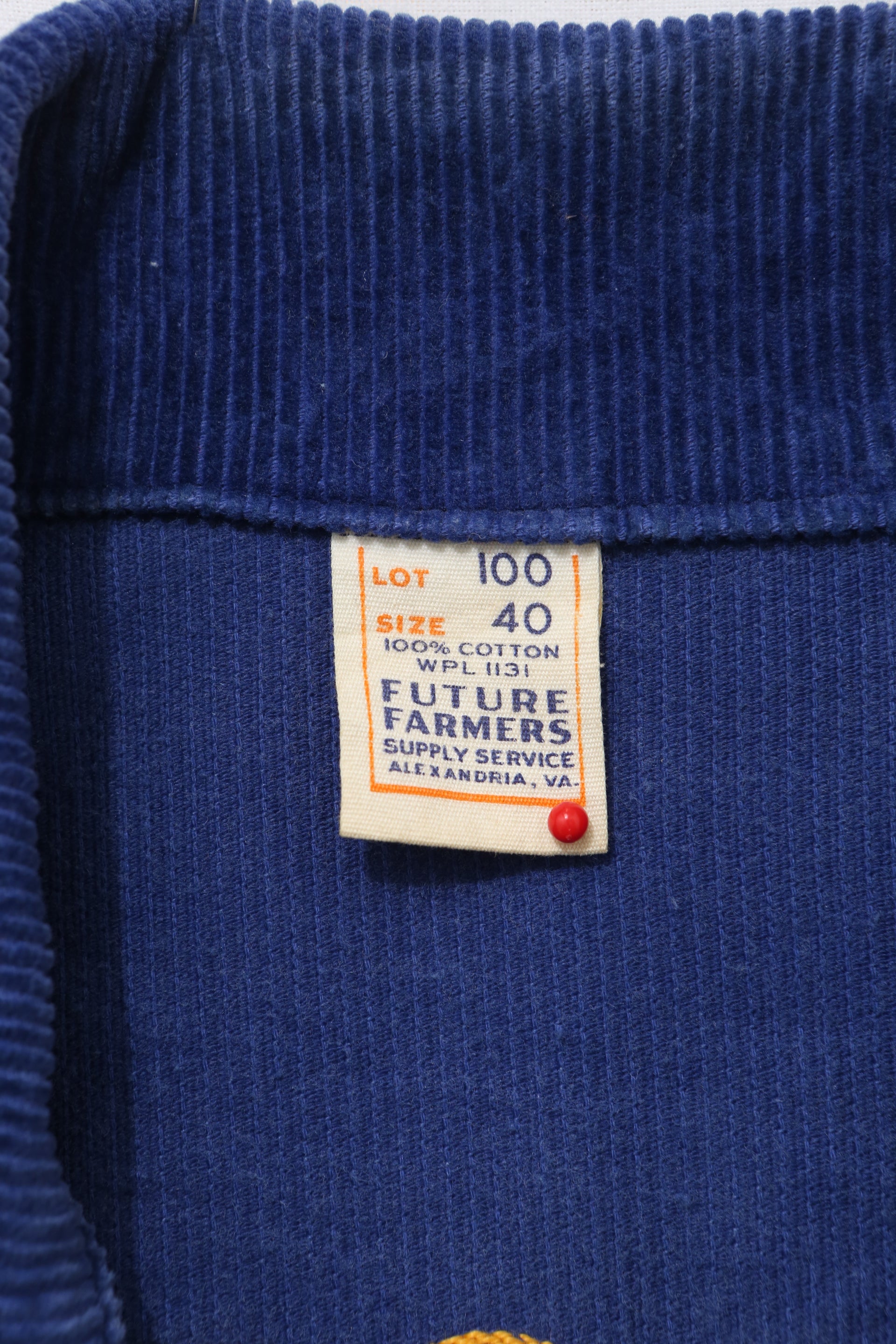 National FFA Organization Blue Corduroy Jacket