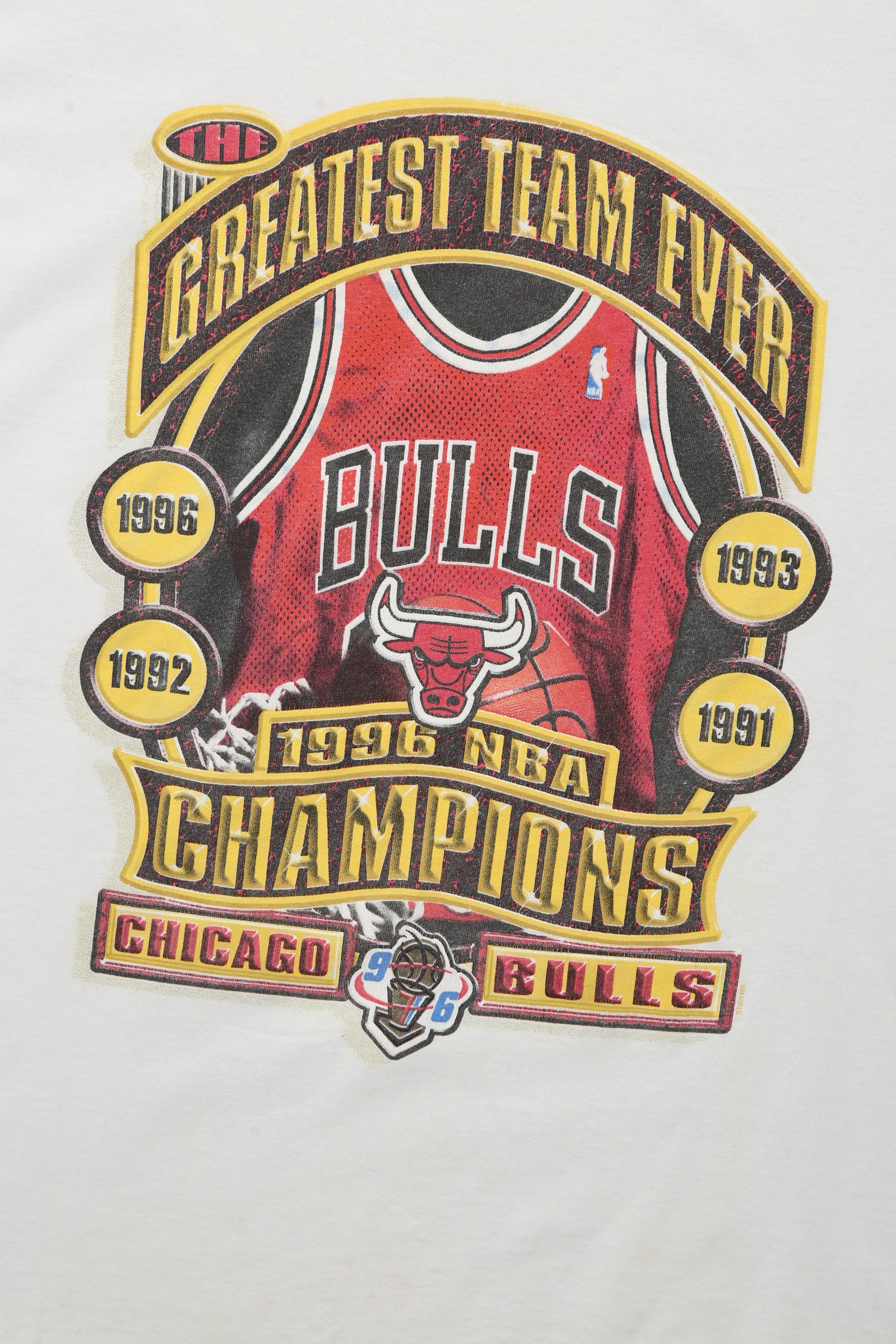 1996 Vintage Chicago Bulls "Greatest Team Ever" T-Shirt