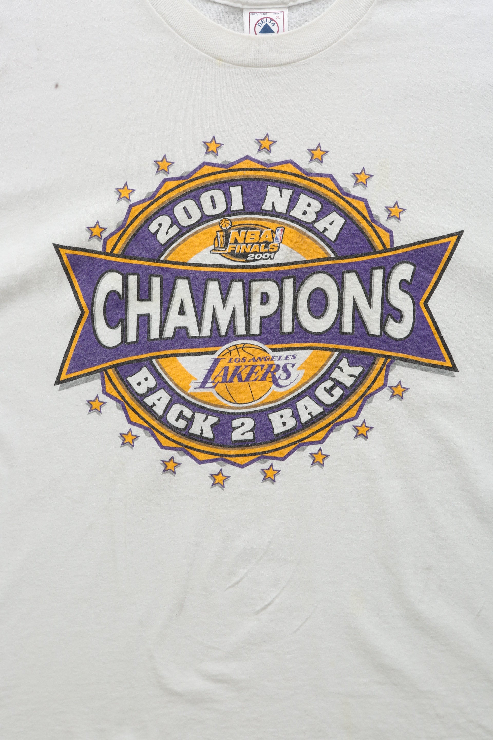 Y2K 2001 Los Angeles Lakers Back to Back Champions T-Shirt