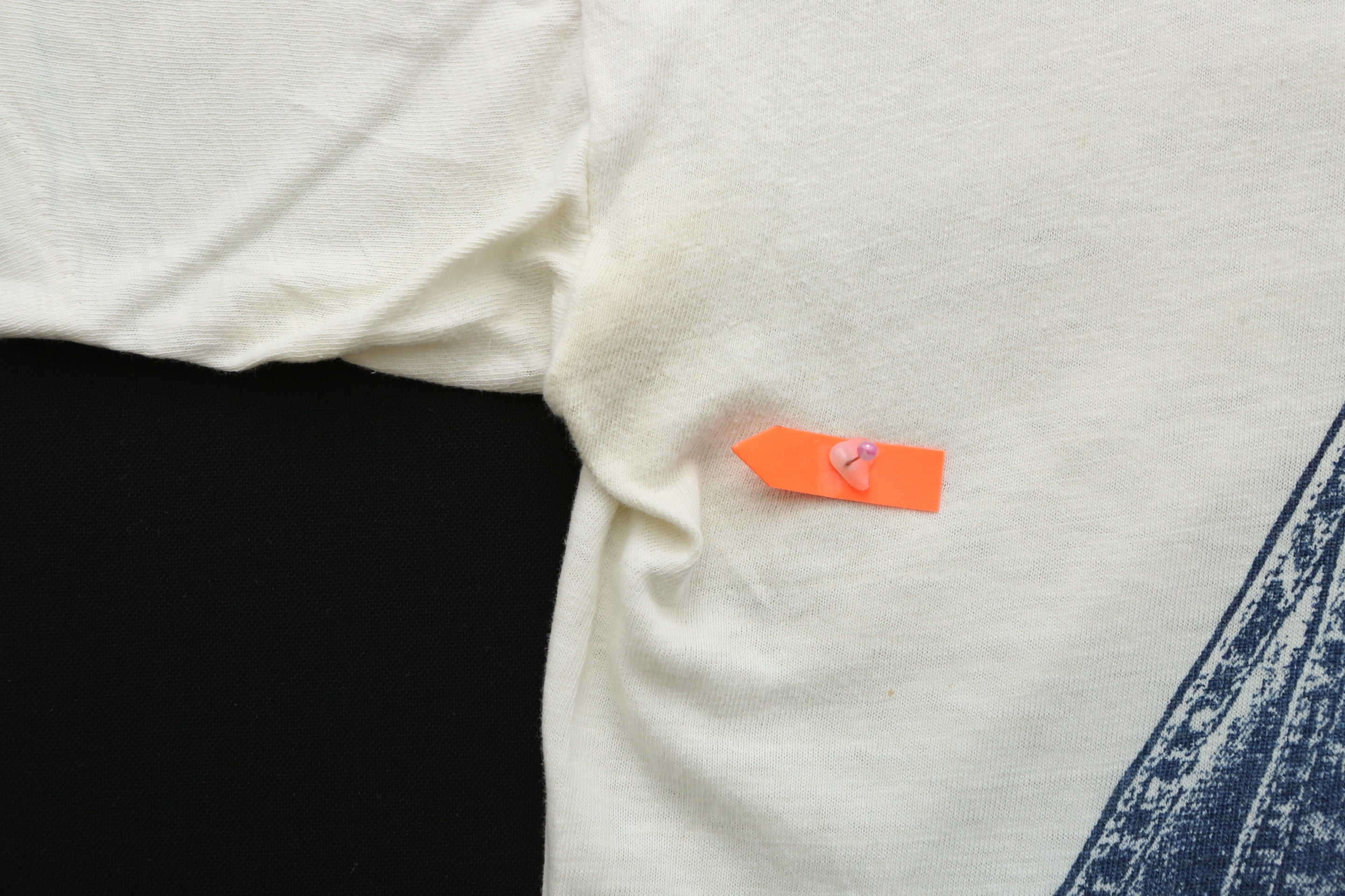 1970's Champion "Trompe l'oeil" Denim Overalls Print T-shirt