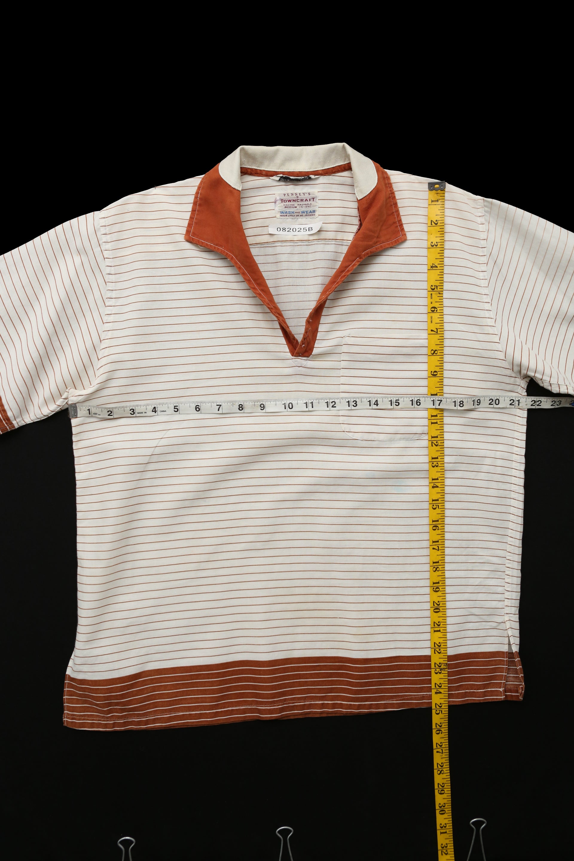 1960's JCPenny Towncraft Striped Knit Polo Shirt