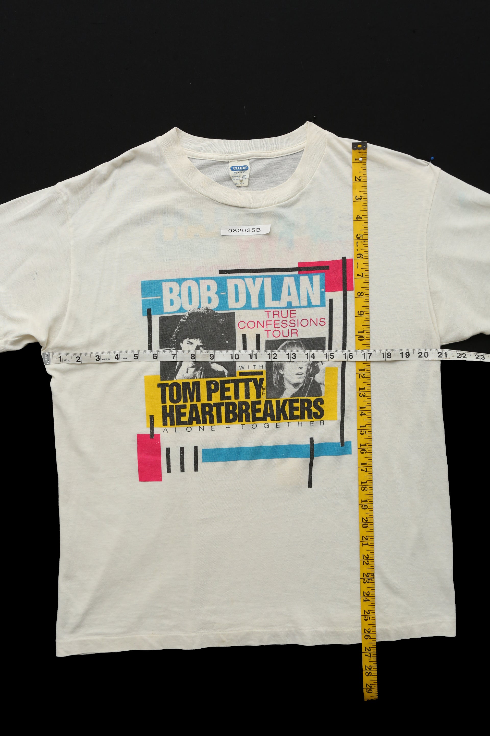 1986 Bob Dylan & Tom Petty and the Heartbreakers "True Confessions Tour" t-shirt
