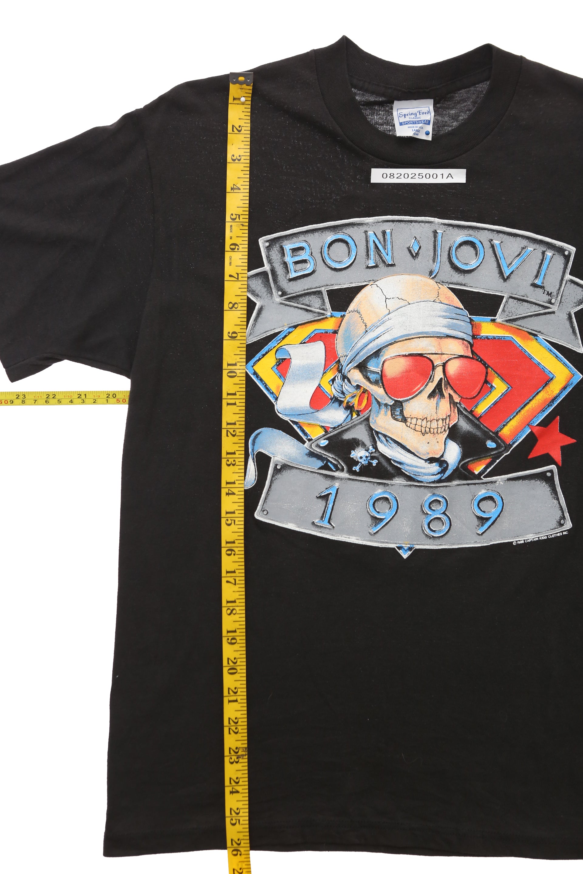 1989 Bon Jovi "We're Back Kickin' Ass" concert tour t-shirt
