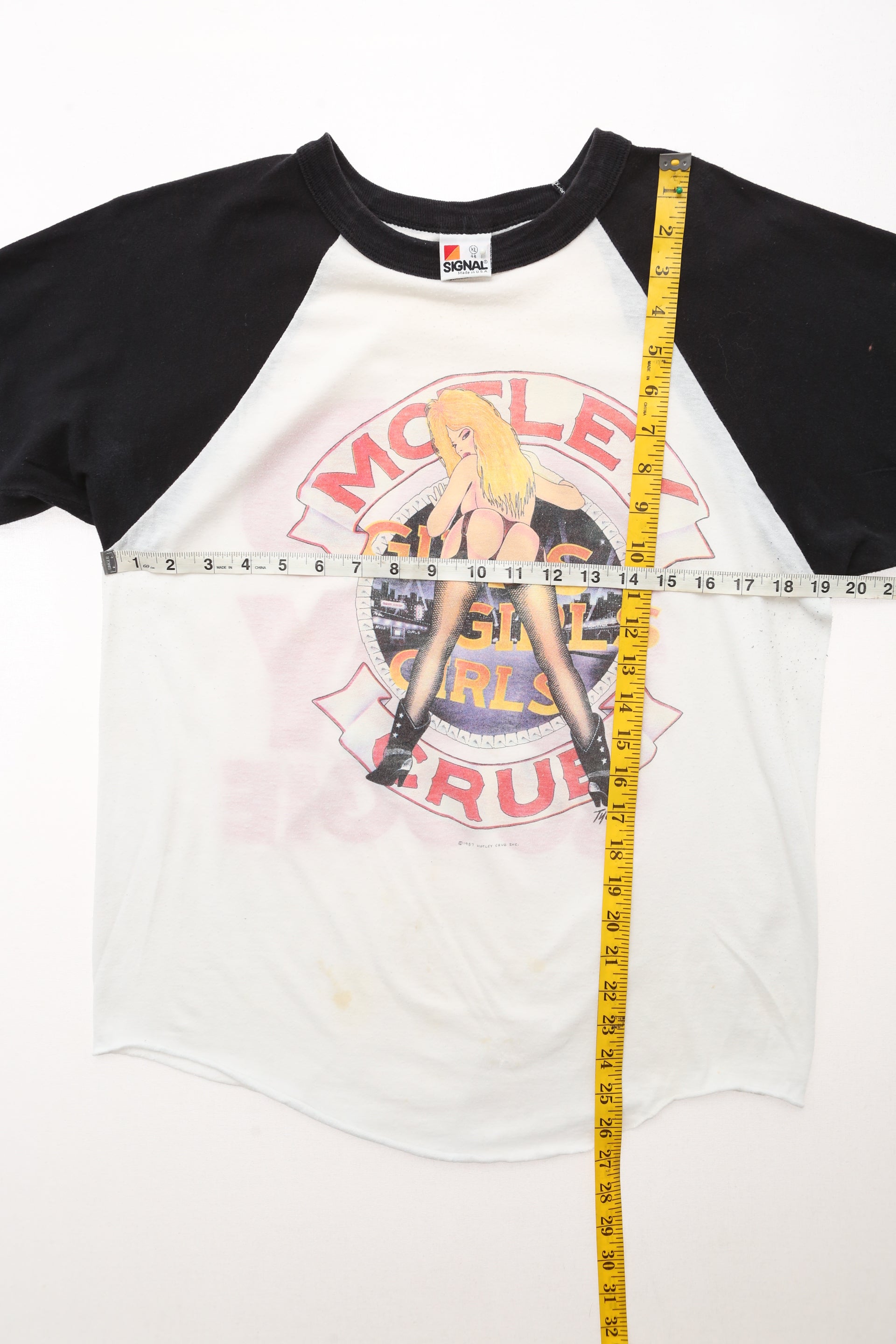 1987 Vintage Motley Crue Concert tour Raglan jersey shirt