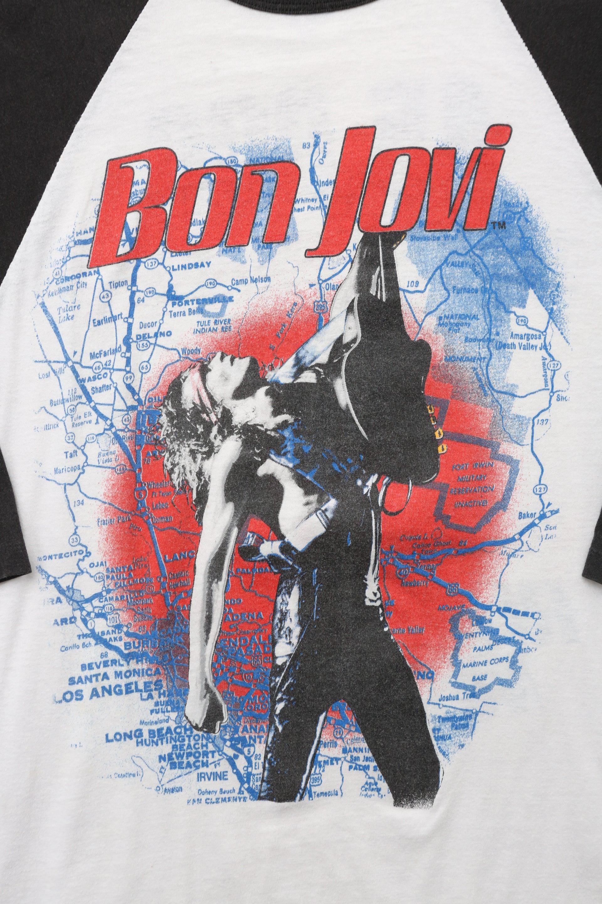 1987 Vintage Bon Jovi Irvine Meadows Raglan Jersey tee