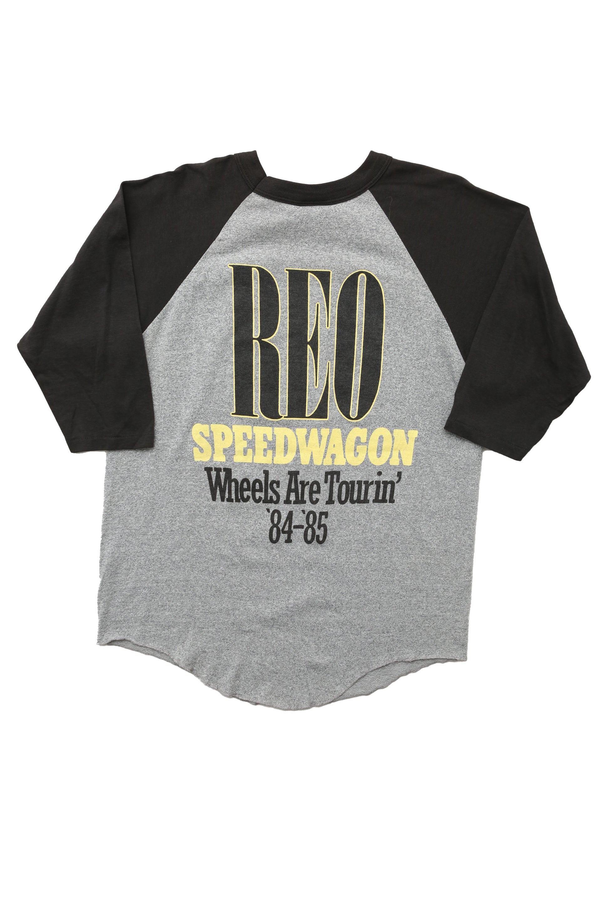 1984 REO Speedwagon Wheels are Tourin Raglan concert tee