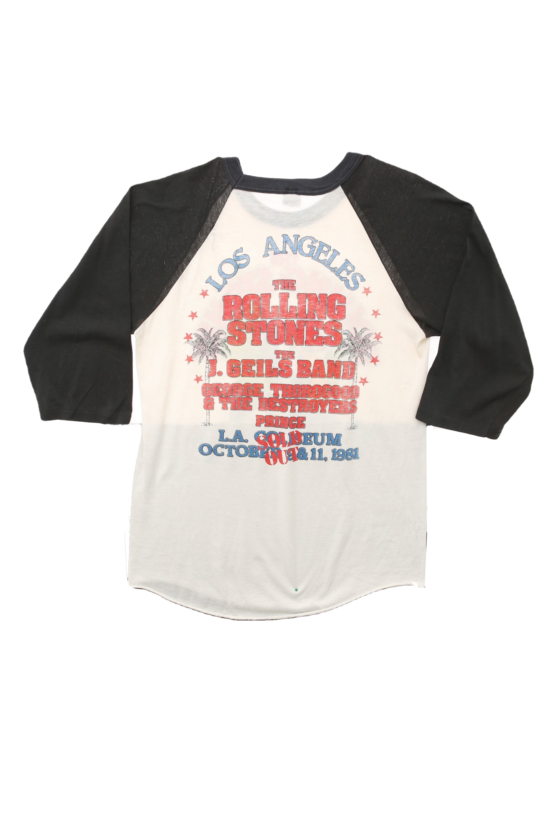 1981 Vintage The Rolling Stones Los Angeles Coliseum Concert Shirt