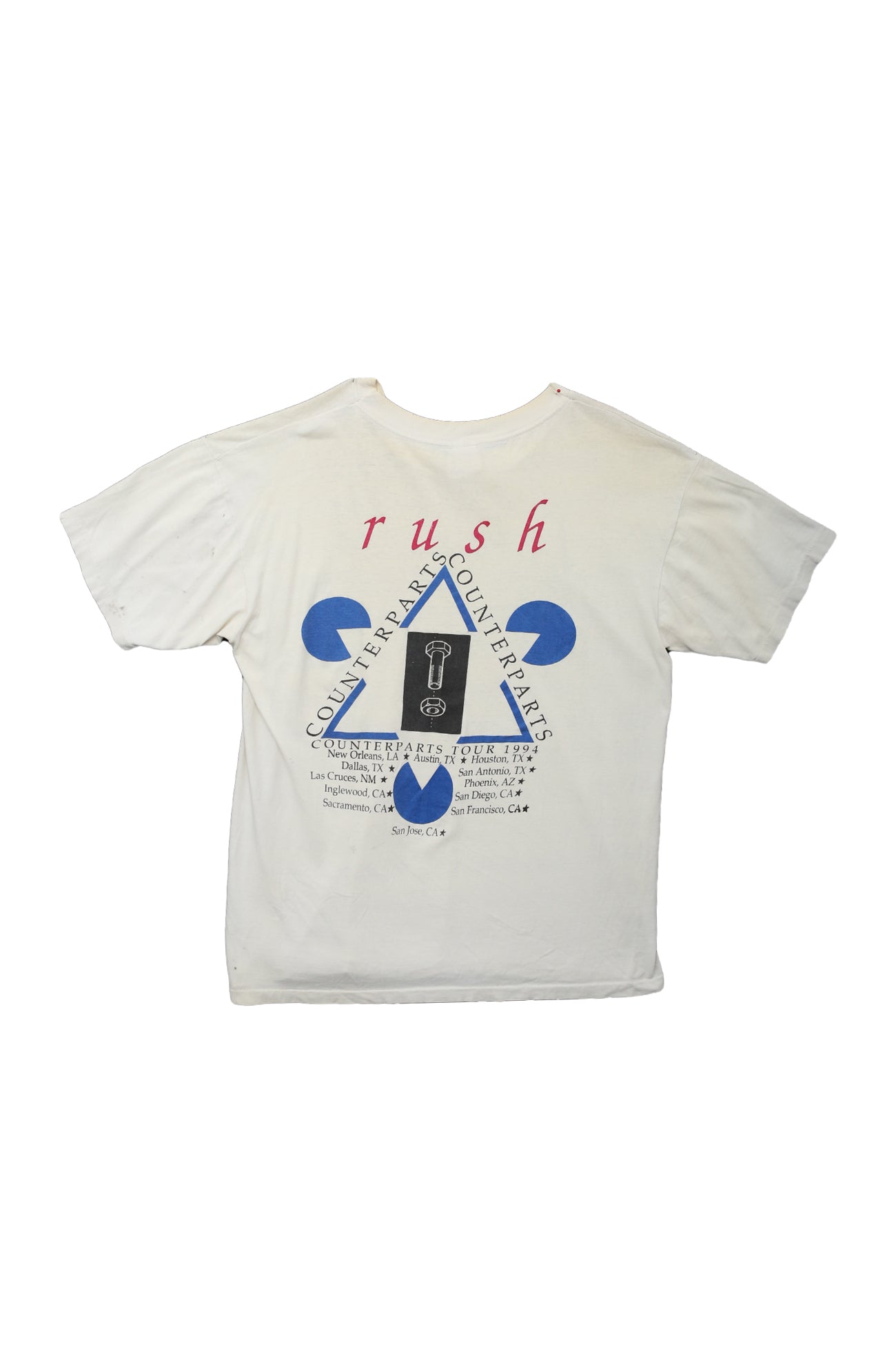 Rush "Counter Parts" 1994 Tour T-Shirt