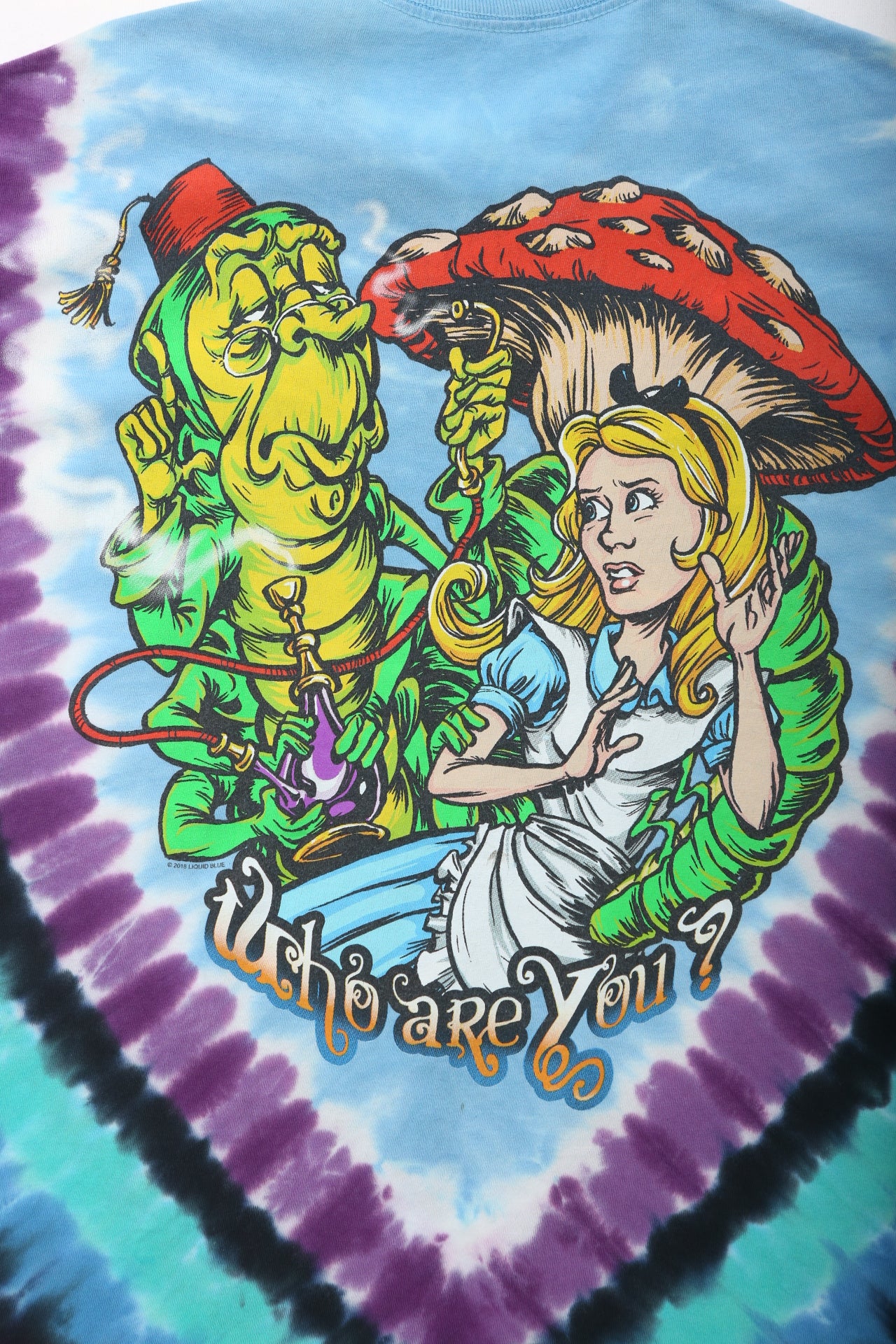 Liquid Blue Alice in Wonderland Tie Dye Shirt