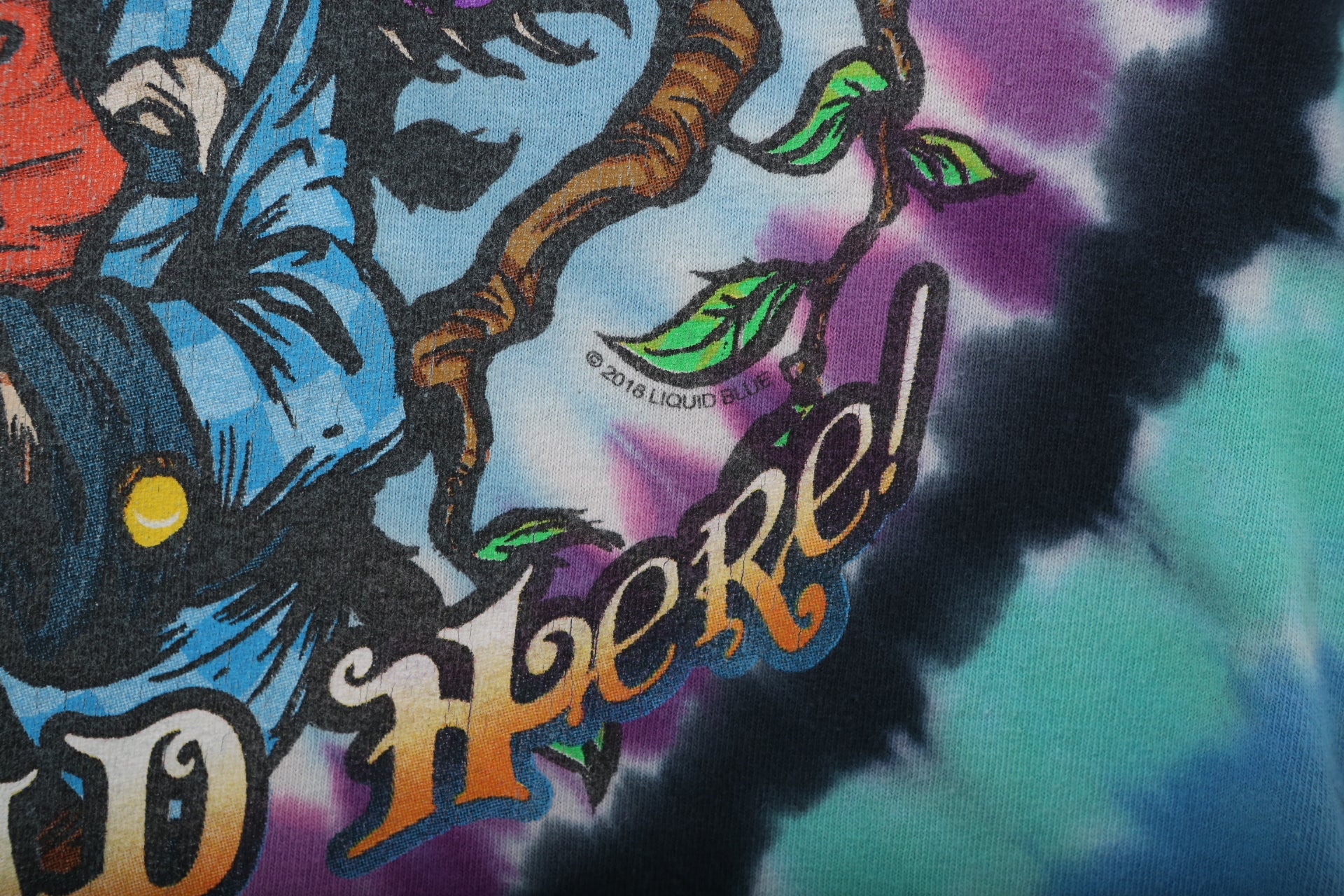 Liquid Blue Alice in Wonderland Tie Dye Shirt