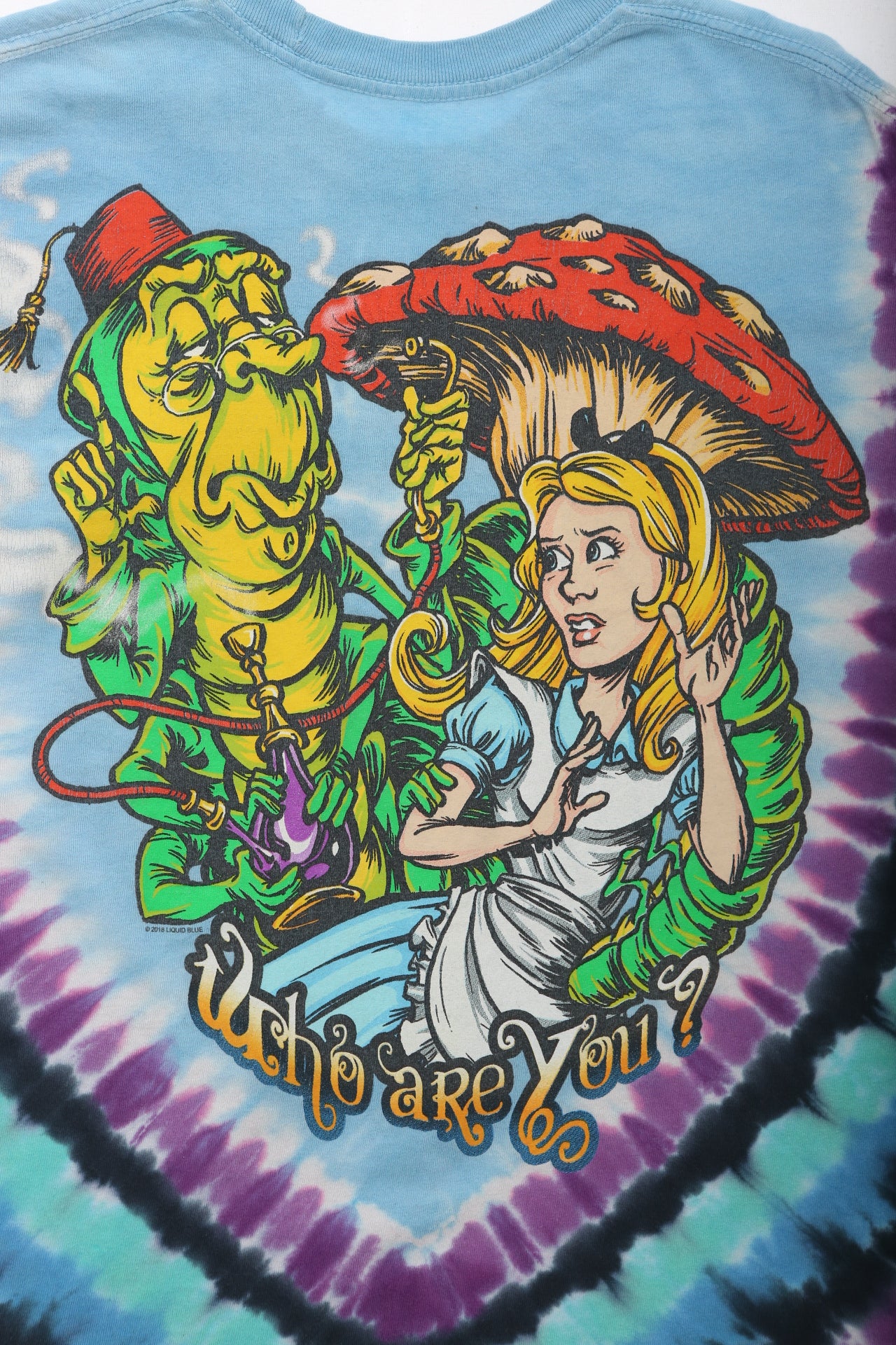 Liquid Blue Alice in Wonderland Tie Dye Shirt