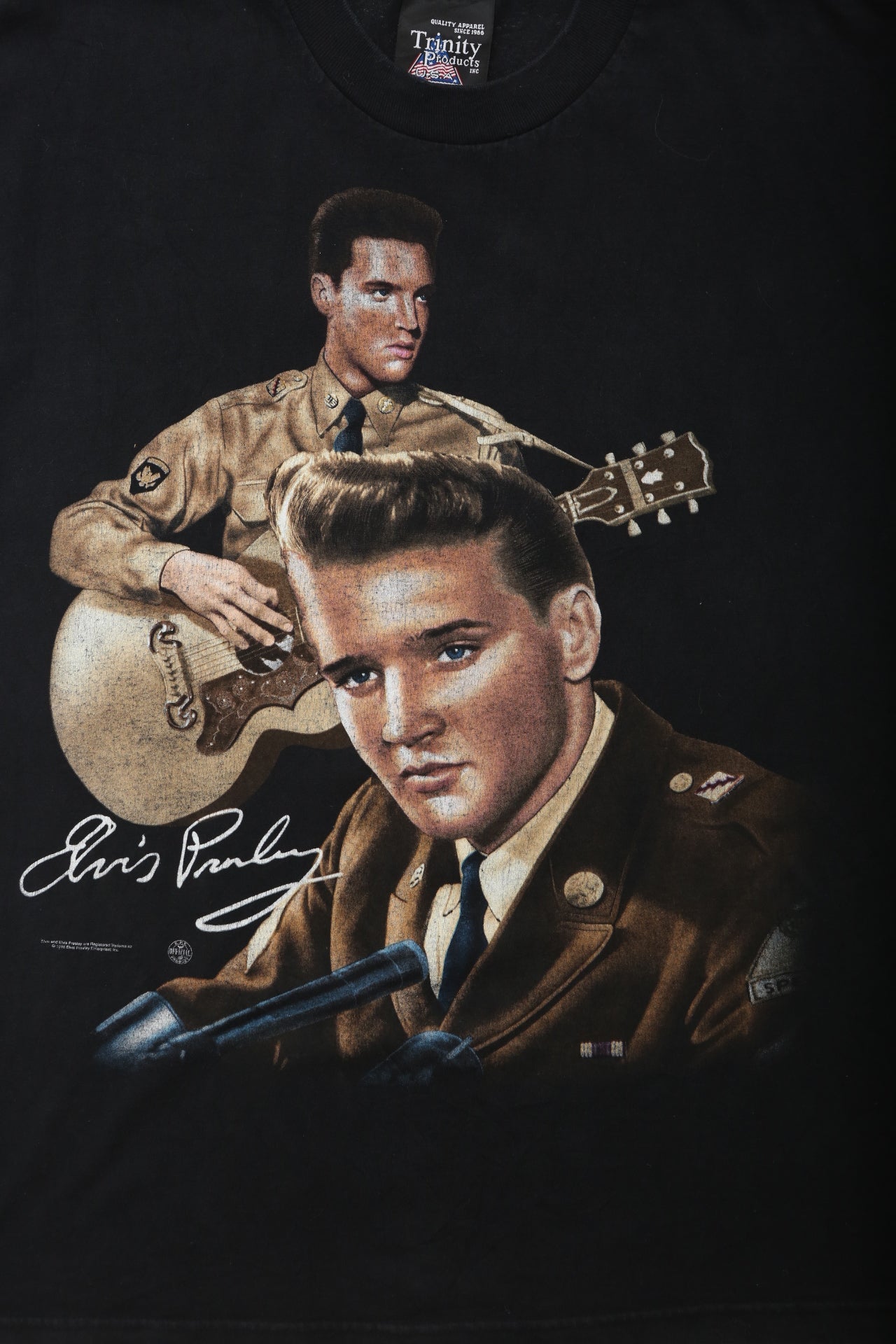Elvis Presley "King of Rock and Roll" Army Uniform T-Shirt