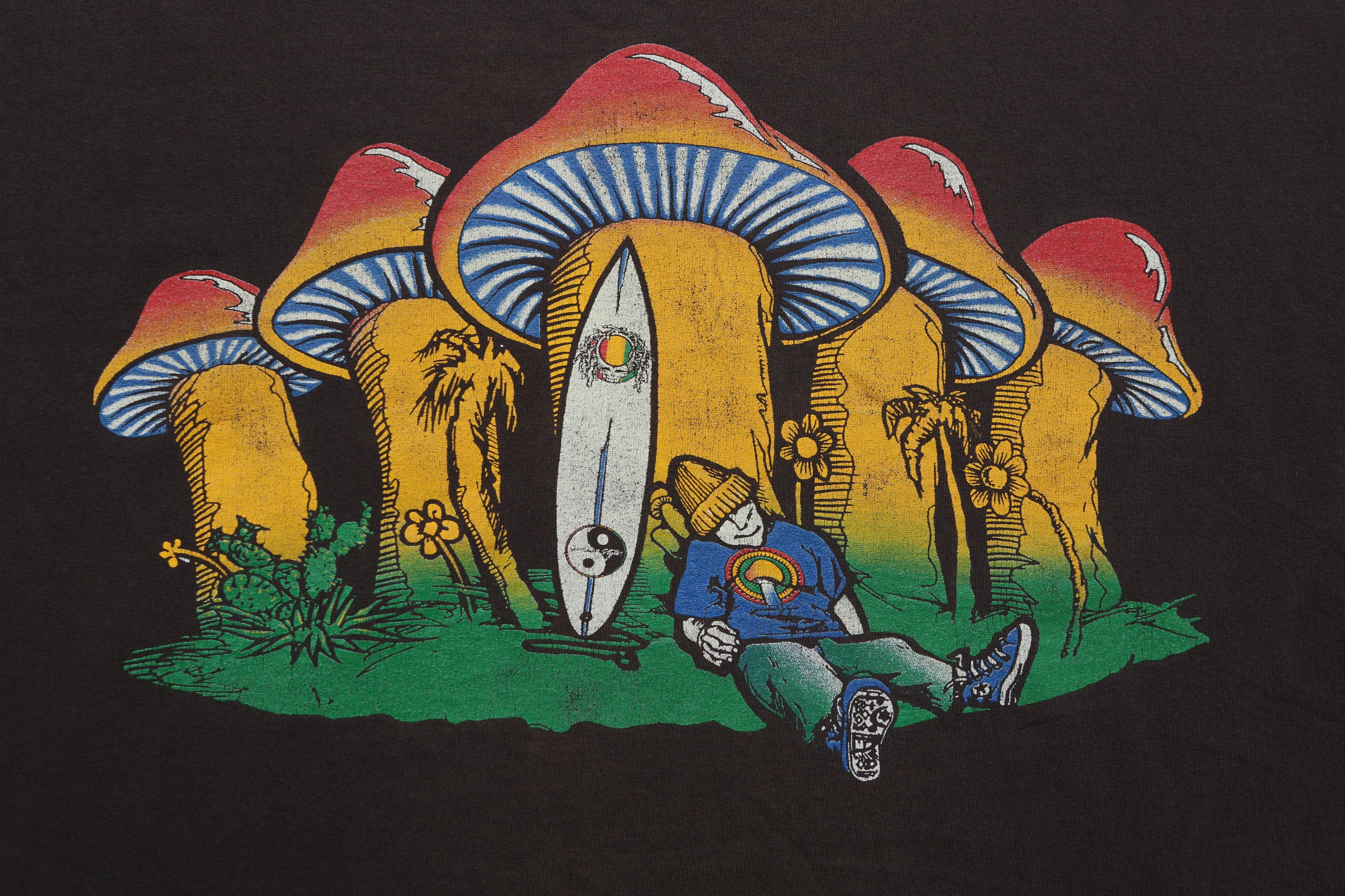 Surf Daze Mushrooms Graphic T-shirt
