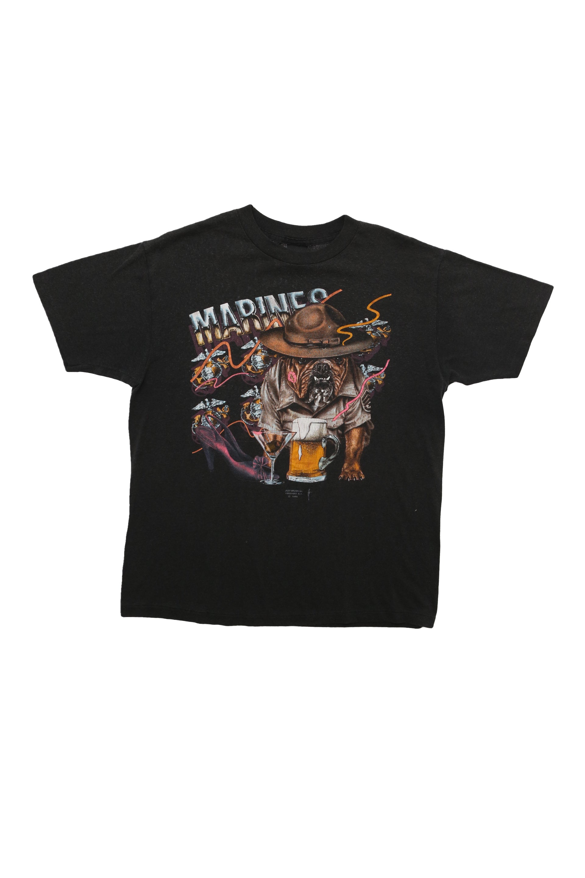 3D US Marines Bulldog Graphic T-shirt