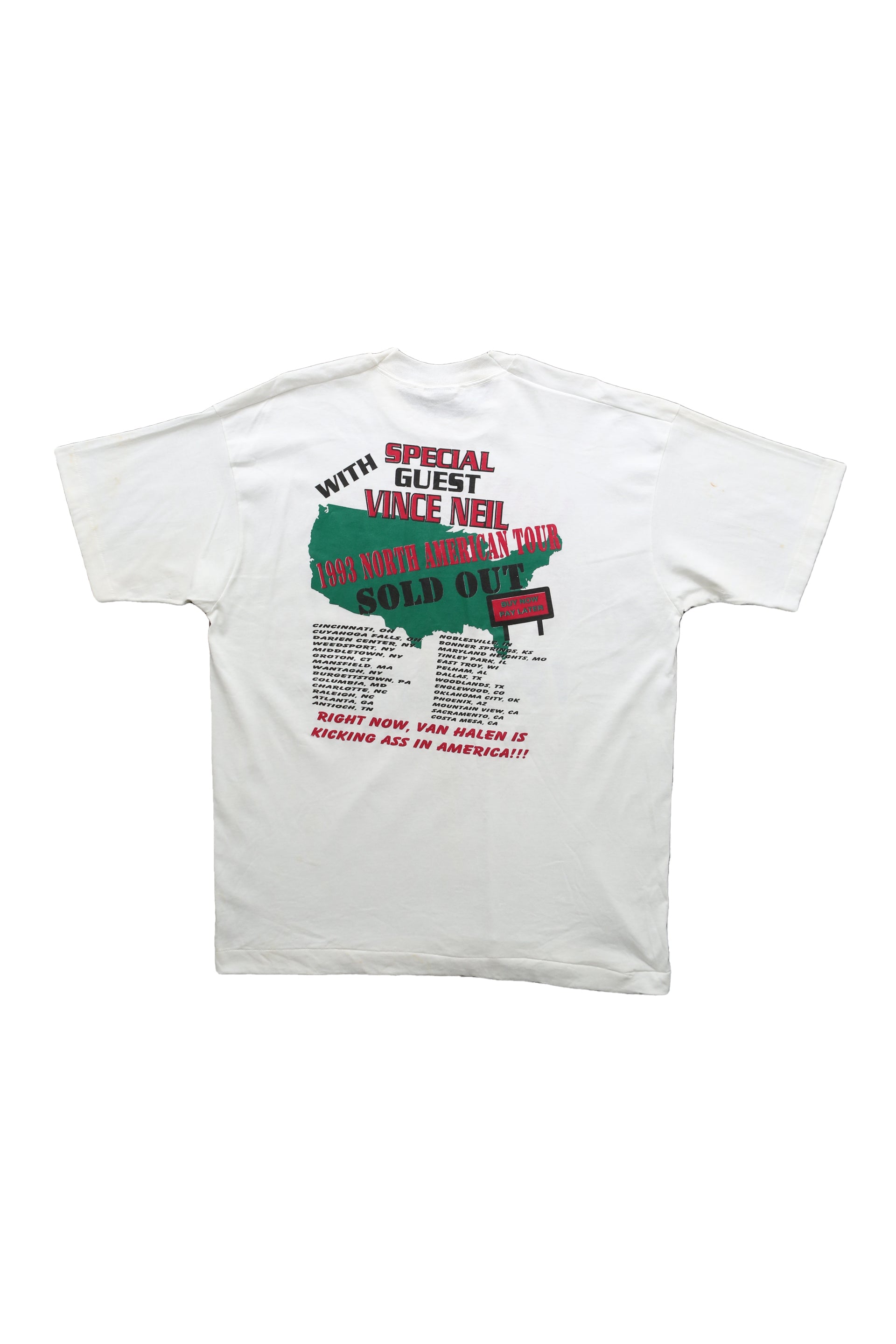 Van Halen Right Here Right Now Tour T-shirt
