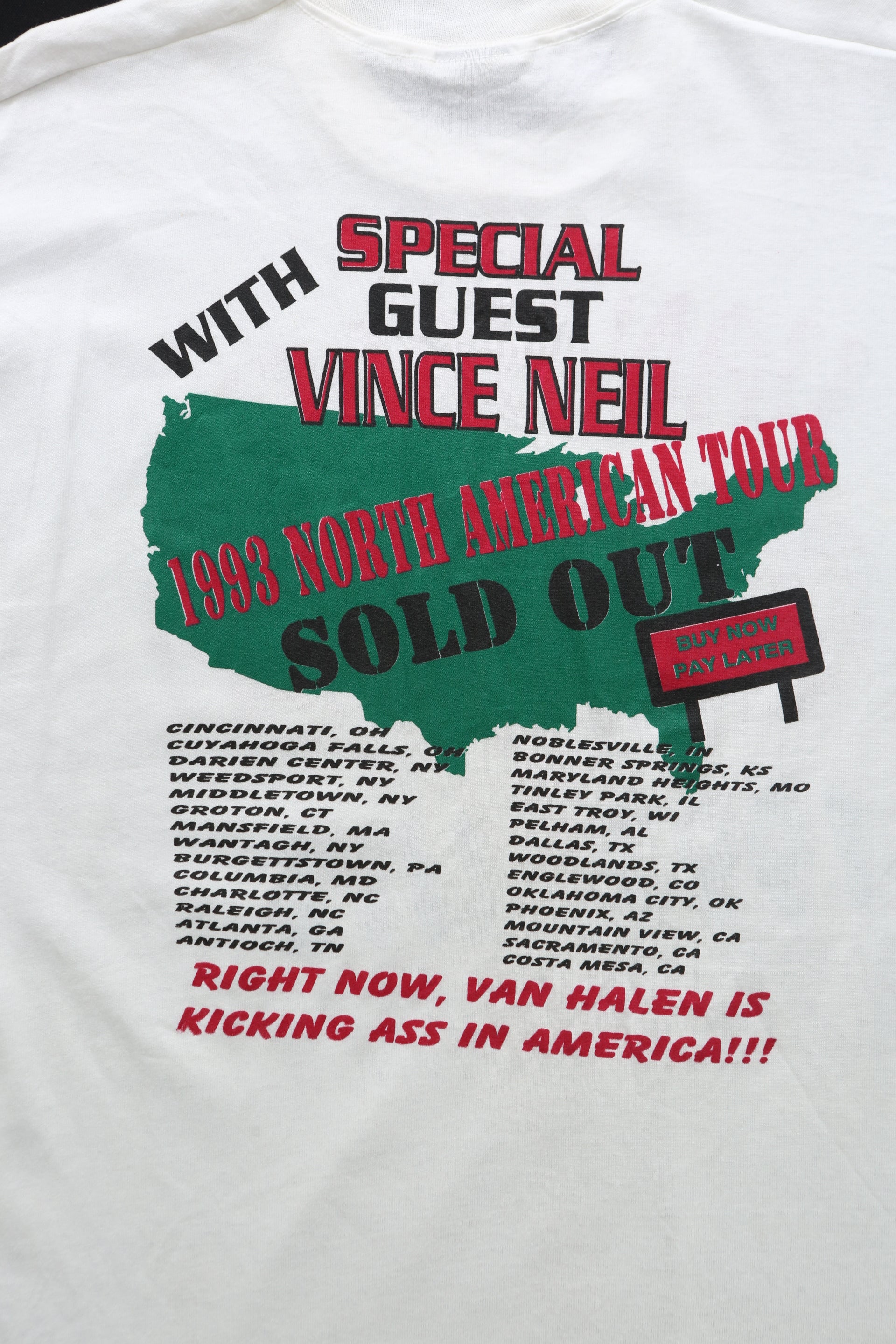 Van Halen Right Here Right Now Tour T-shirt