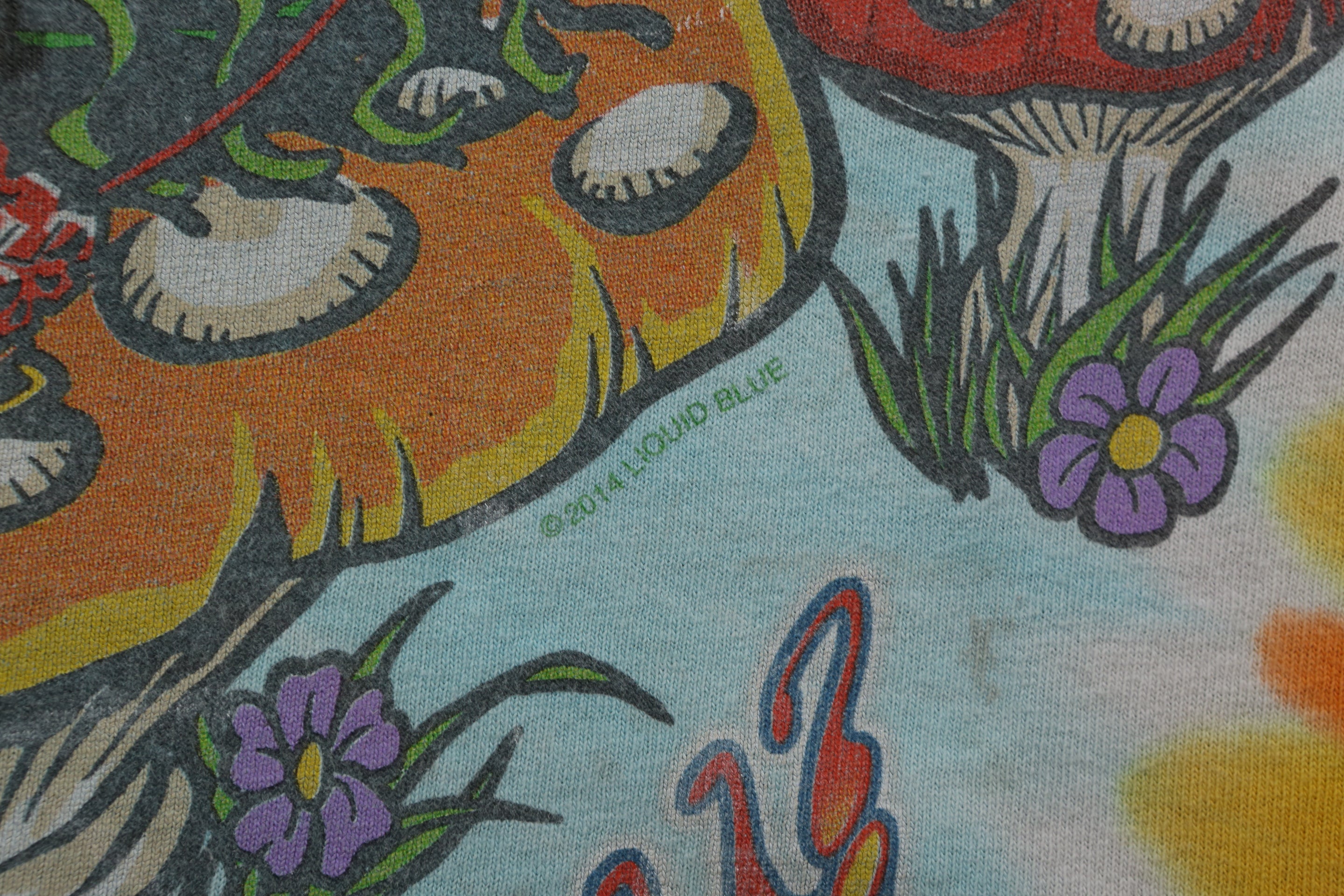 Liquid Blue Alice in Wonderland Tie Dye Shirt