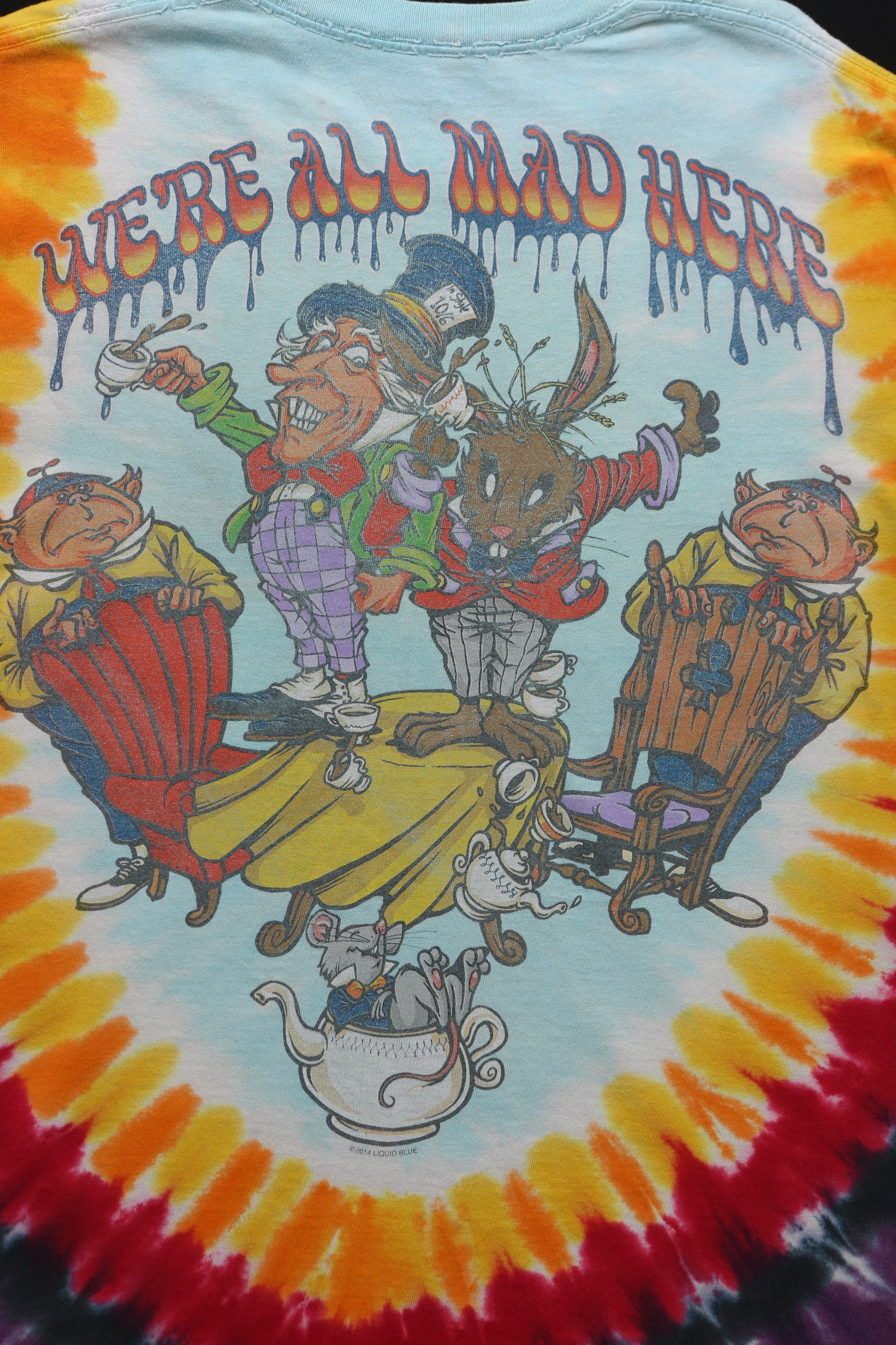 Liquid Blue Alice in Wonderland Tie Dye Shirt