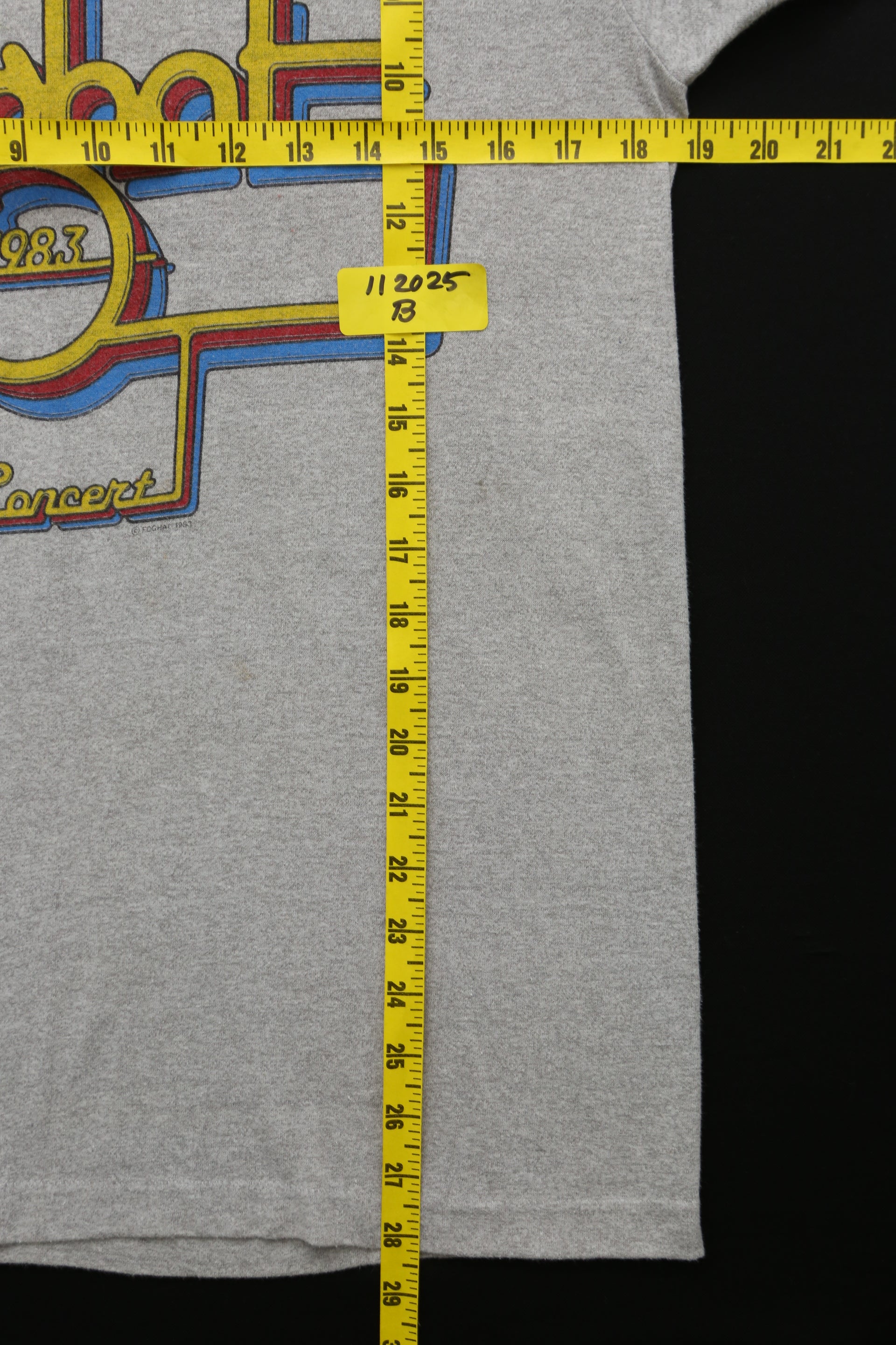 1983 Foghat Touring America T-shirt