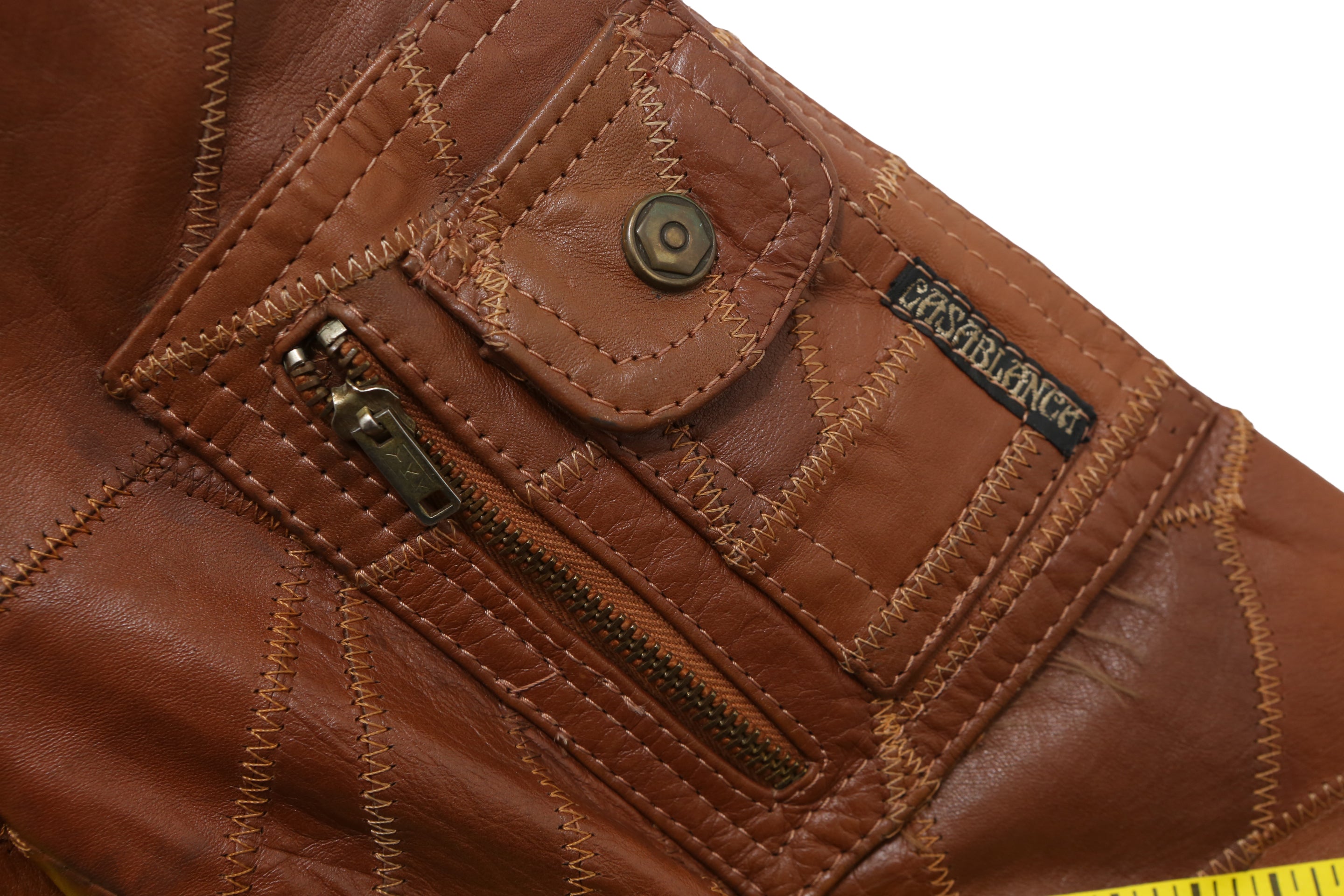 1980s Casablanca Patchwork Leather Bomber Jacket