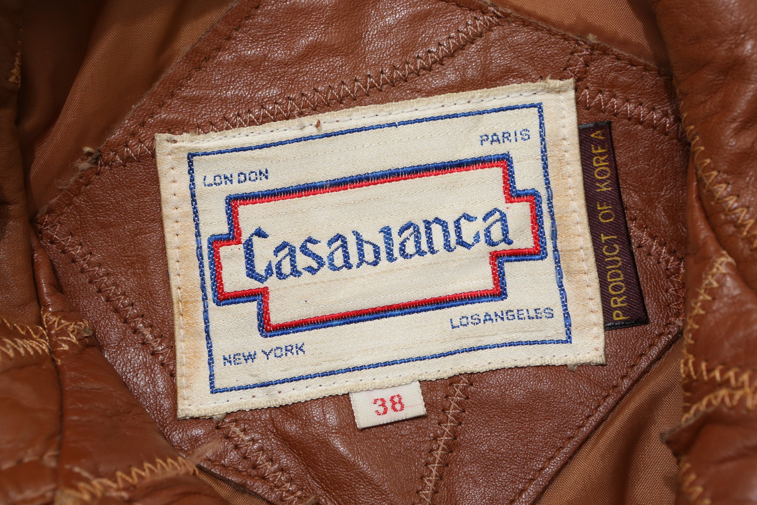 1980s Casablanca Patchwork Leather Bomber Jacket
