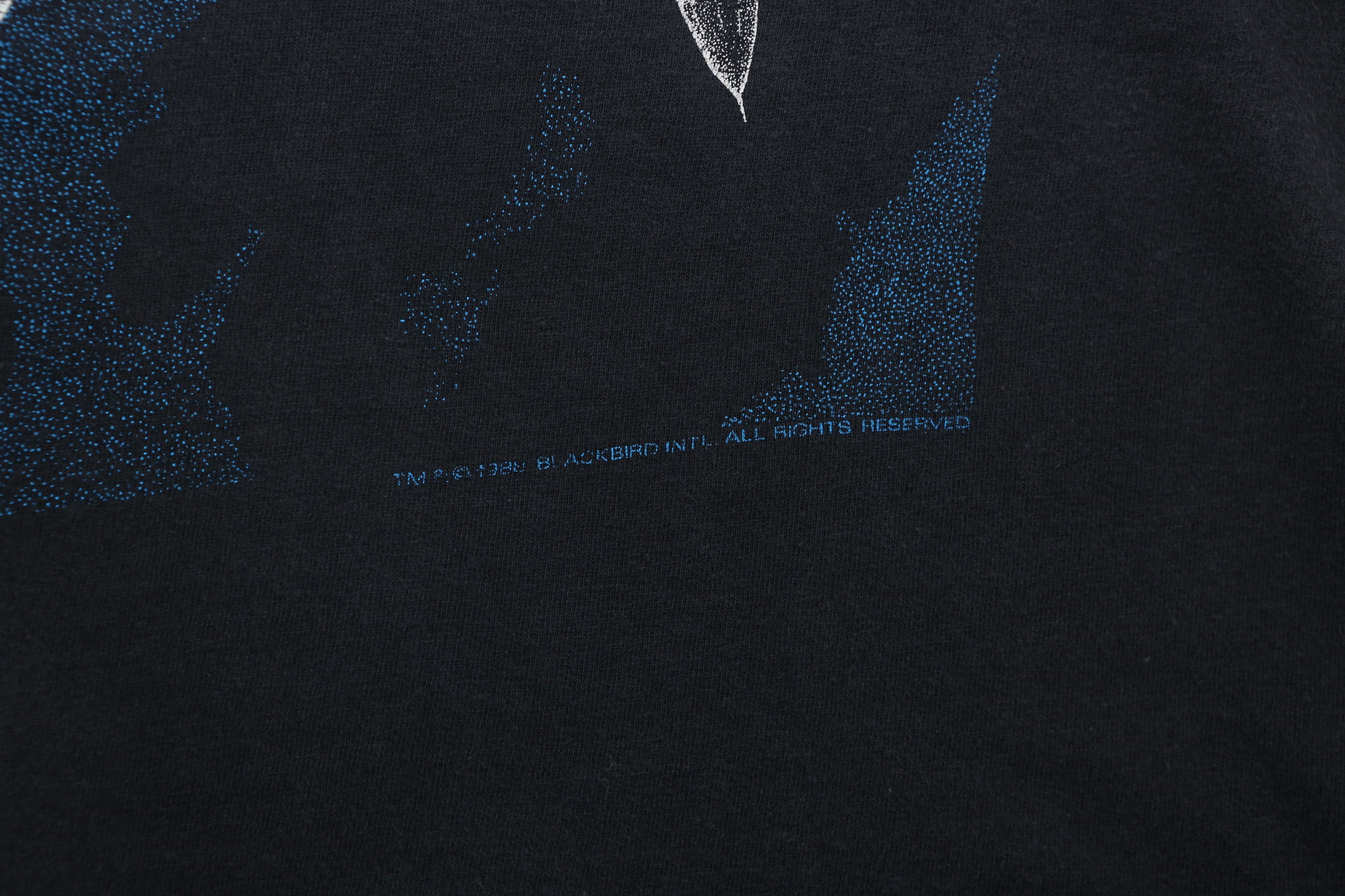 1987–1988 vintage F-16 Falcon "Blackbird International" military t-shirt
