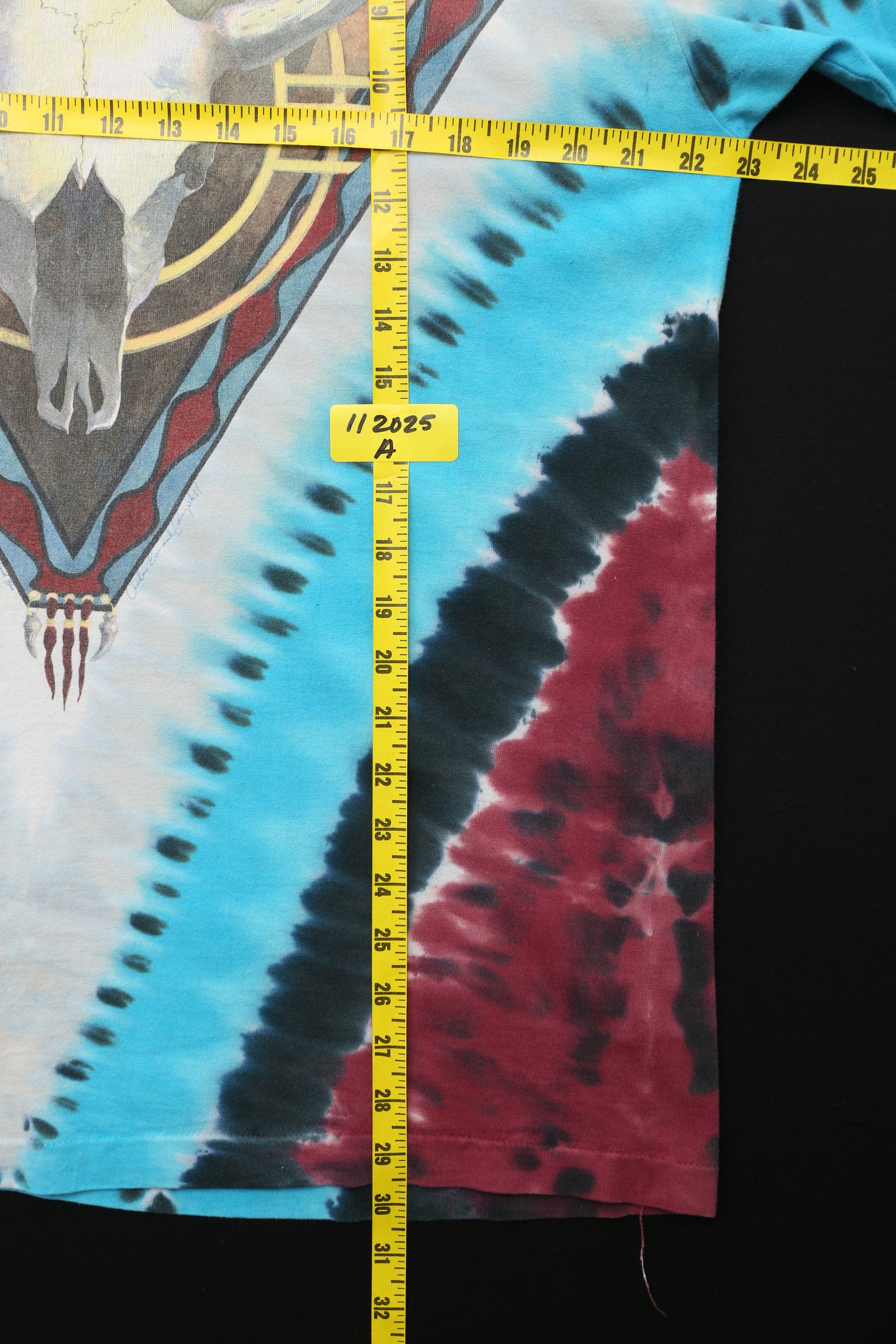 1992 Liquid Blue Desert Skull Tie Dye T-shirt