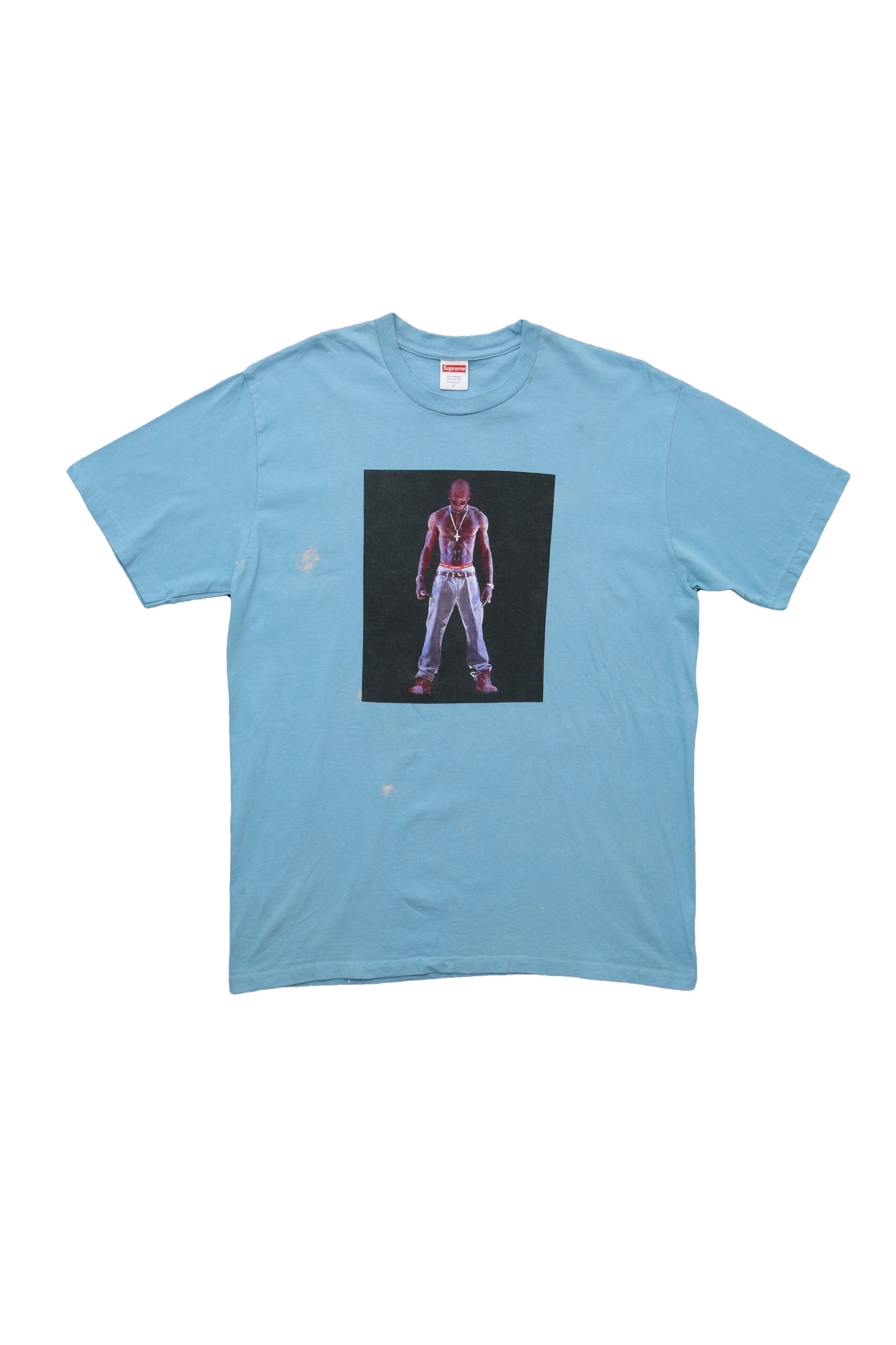 Supreme Tupac Hologram Blue T-shirt