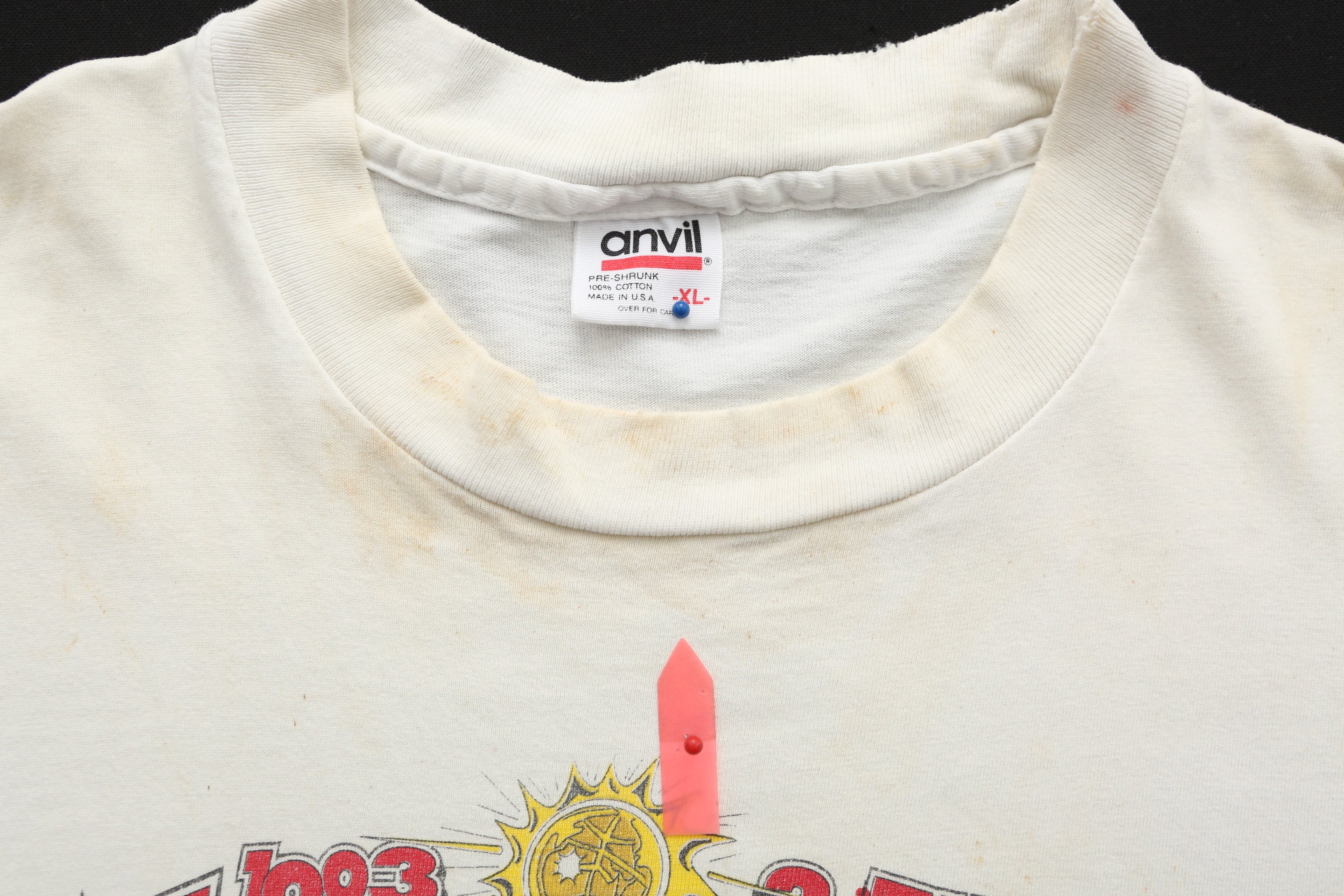 1993 Chicago Bulls "Three-Peat" Championship Caricature T-Shirt