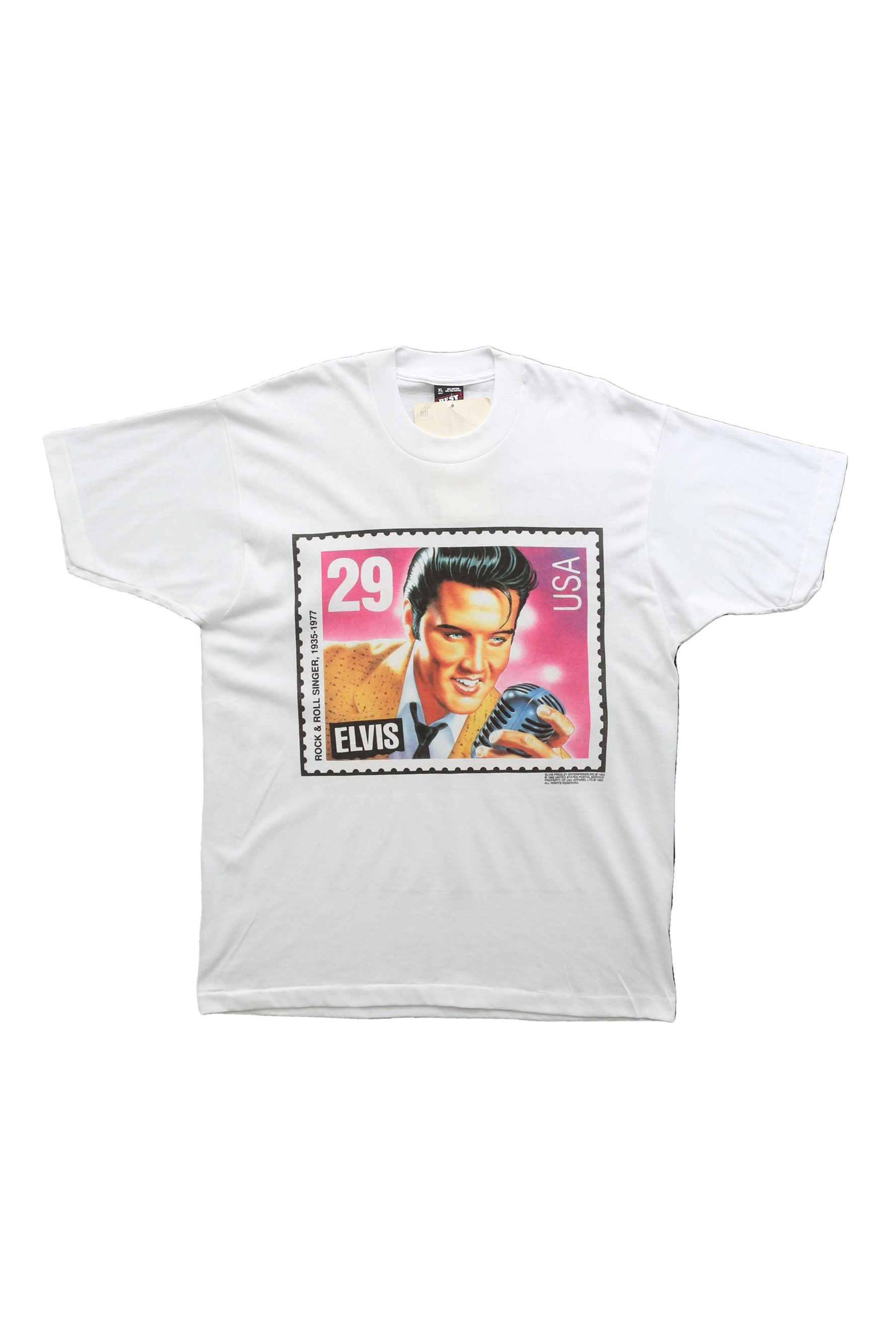 Deadstock 1992 Vintage Elvis Presley Postcard Graphic T-Shirt