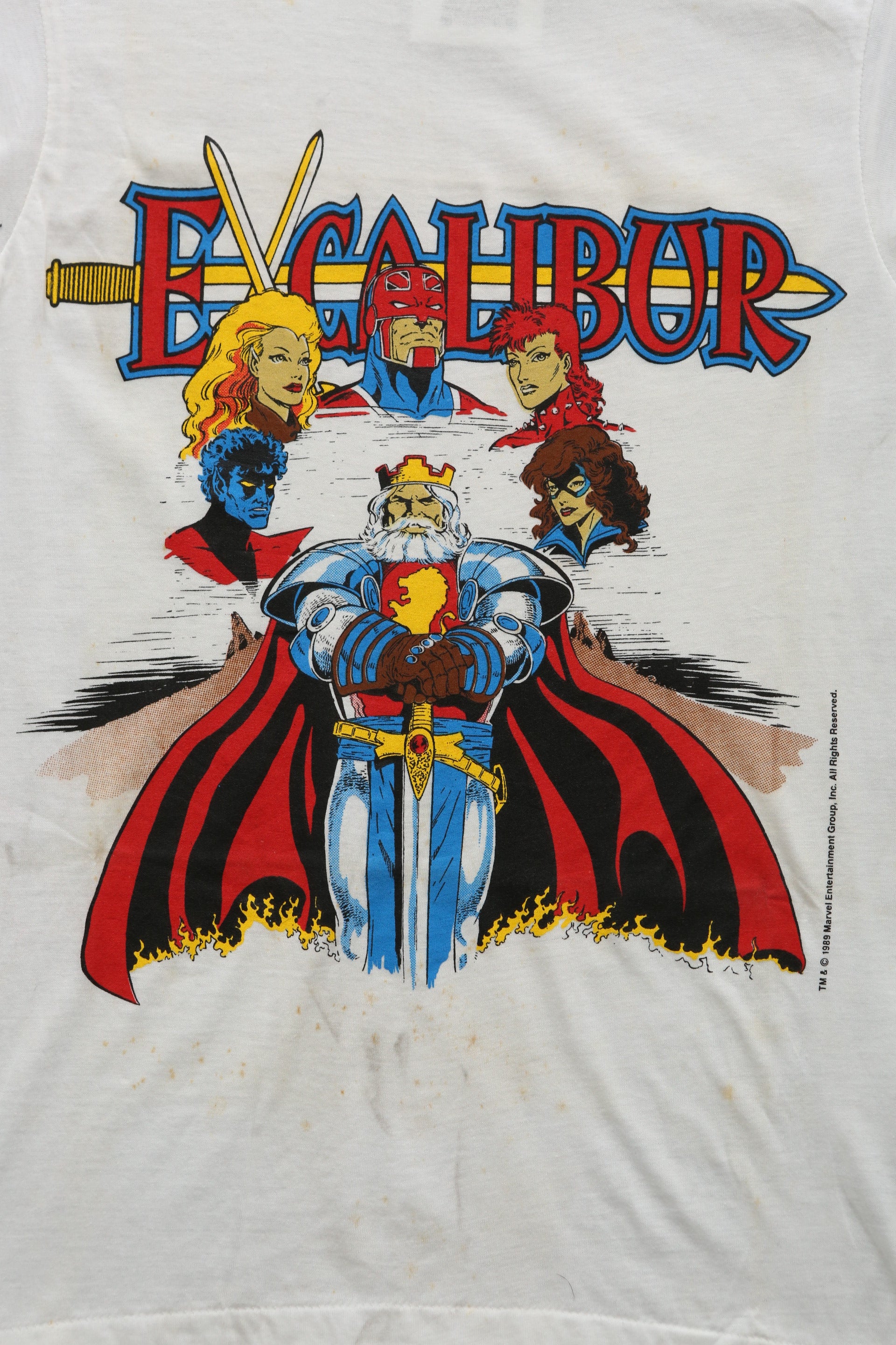 1988  Vintage Marvel Comics "Excalibur" Promotional T-Shirt