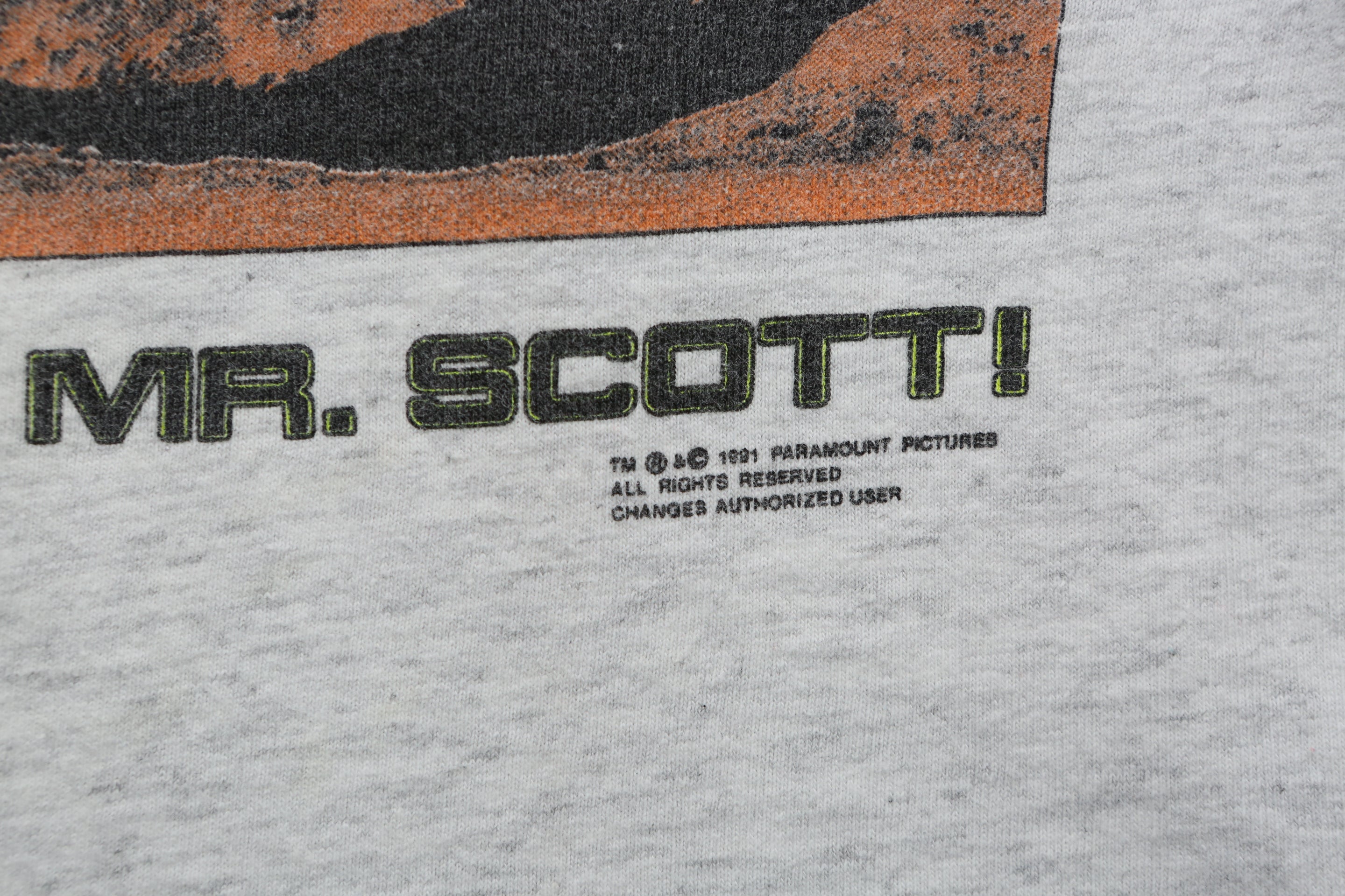 1991 Star Trek "Three to Beam Up Mr. Scott" T-shirt