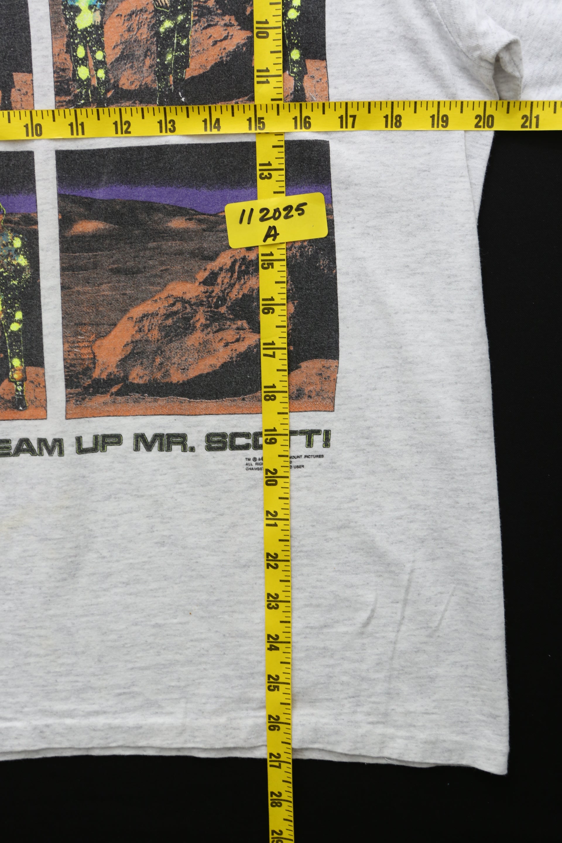 1991 Star Trek "Three to Beam Up Mr. Scott" T-shirt