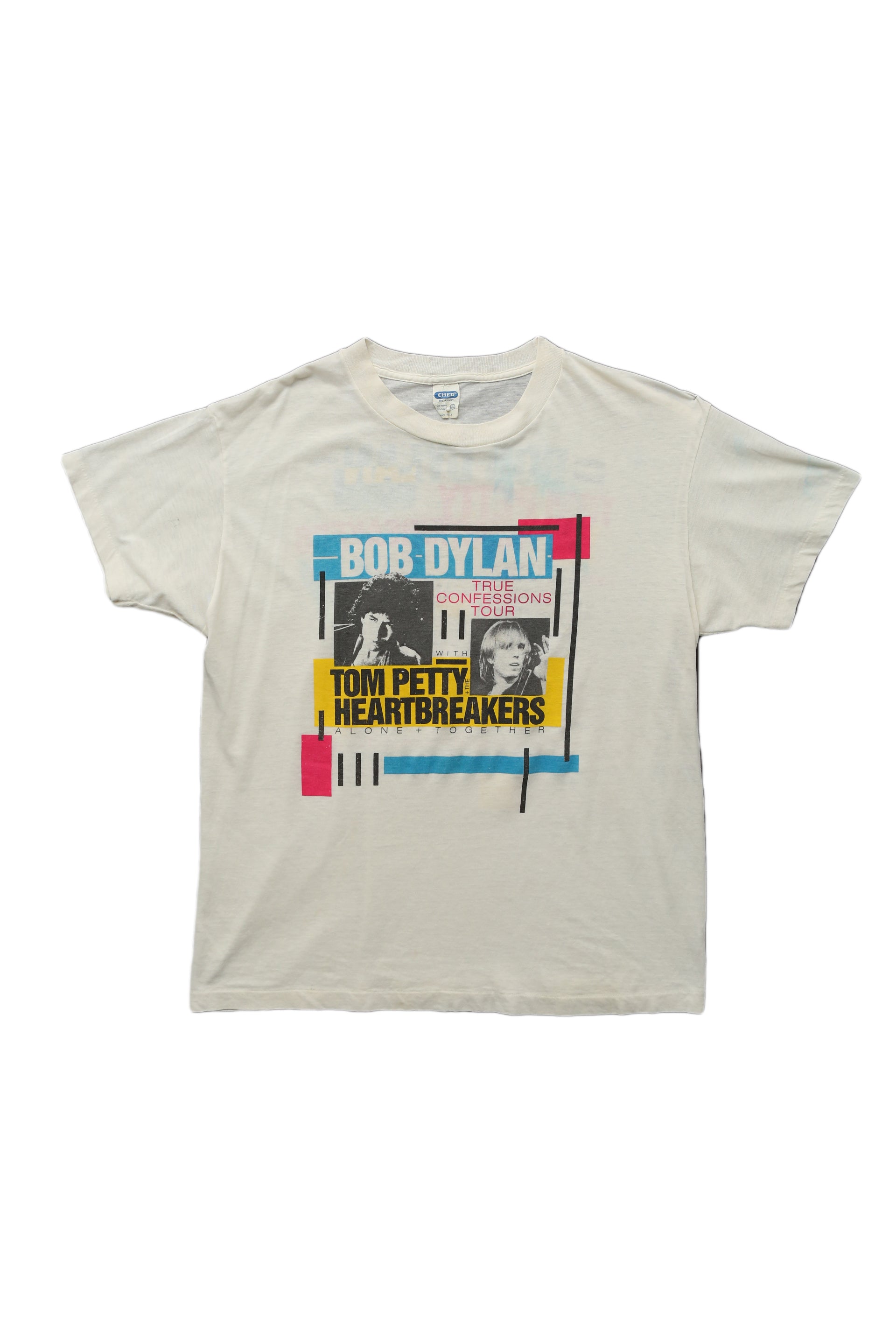 1986 Bob Dylan & Tom Petty and the Heartbreakers "True Confessions Tour" t-shirt