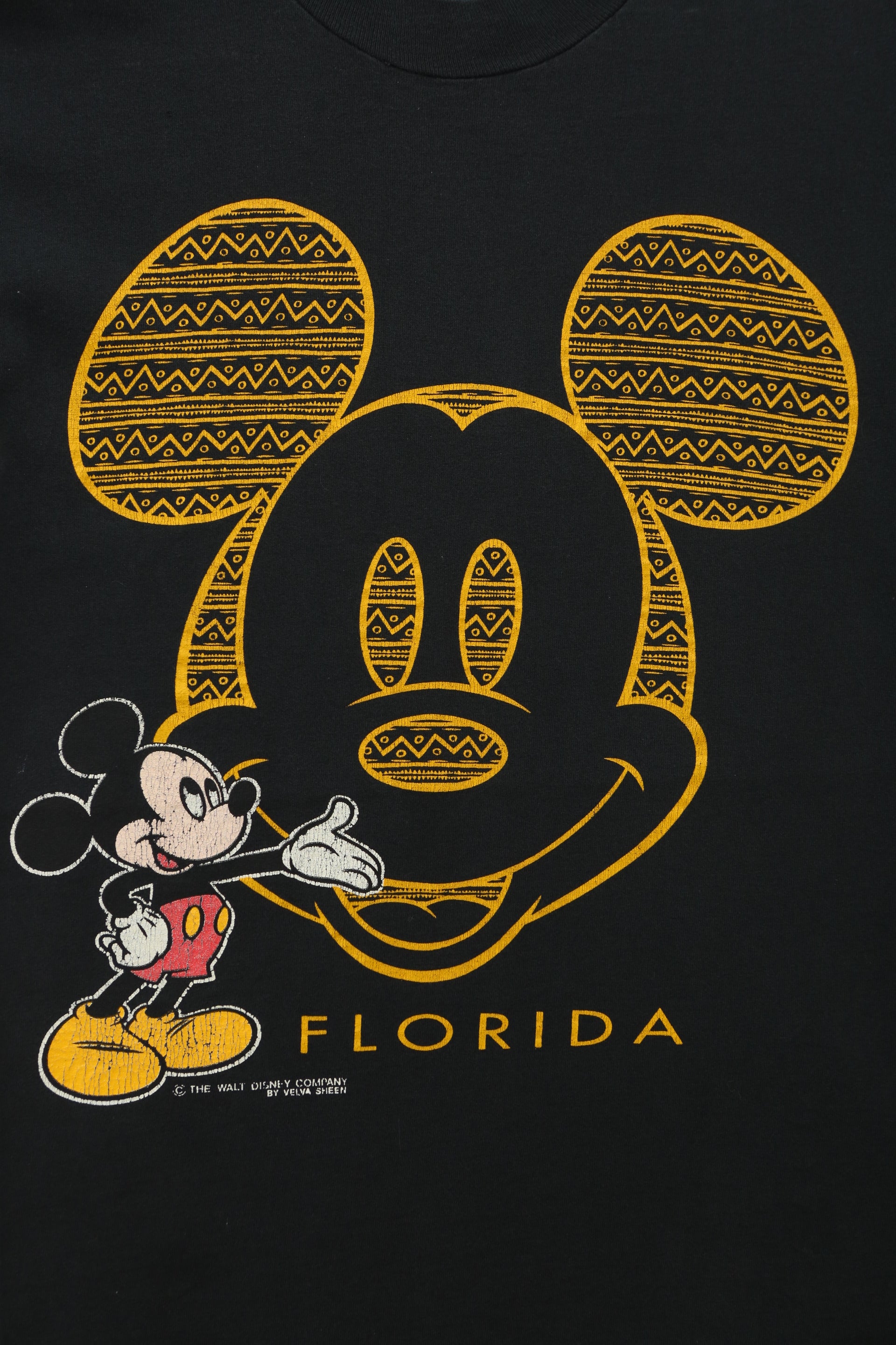 1990's Velva Sheen Mickey Mouse Florida Tribal Shirt