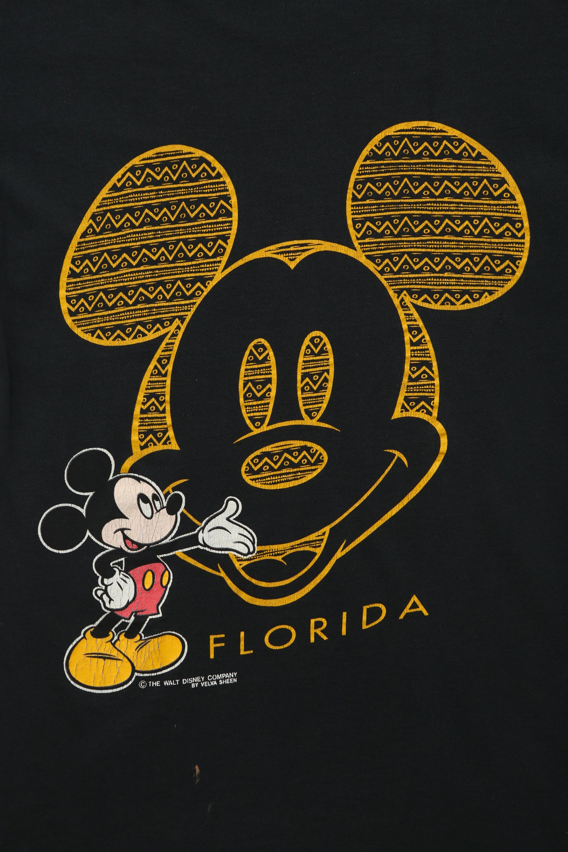 1990's Velva Sheen Mickey Mouse Florida Tribal Shirt