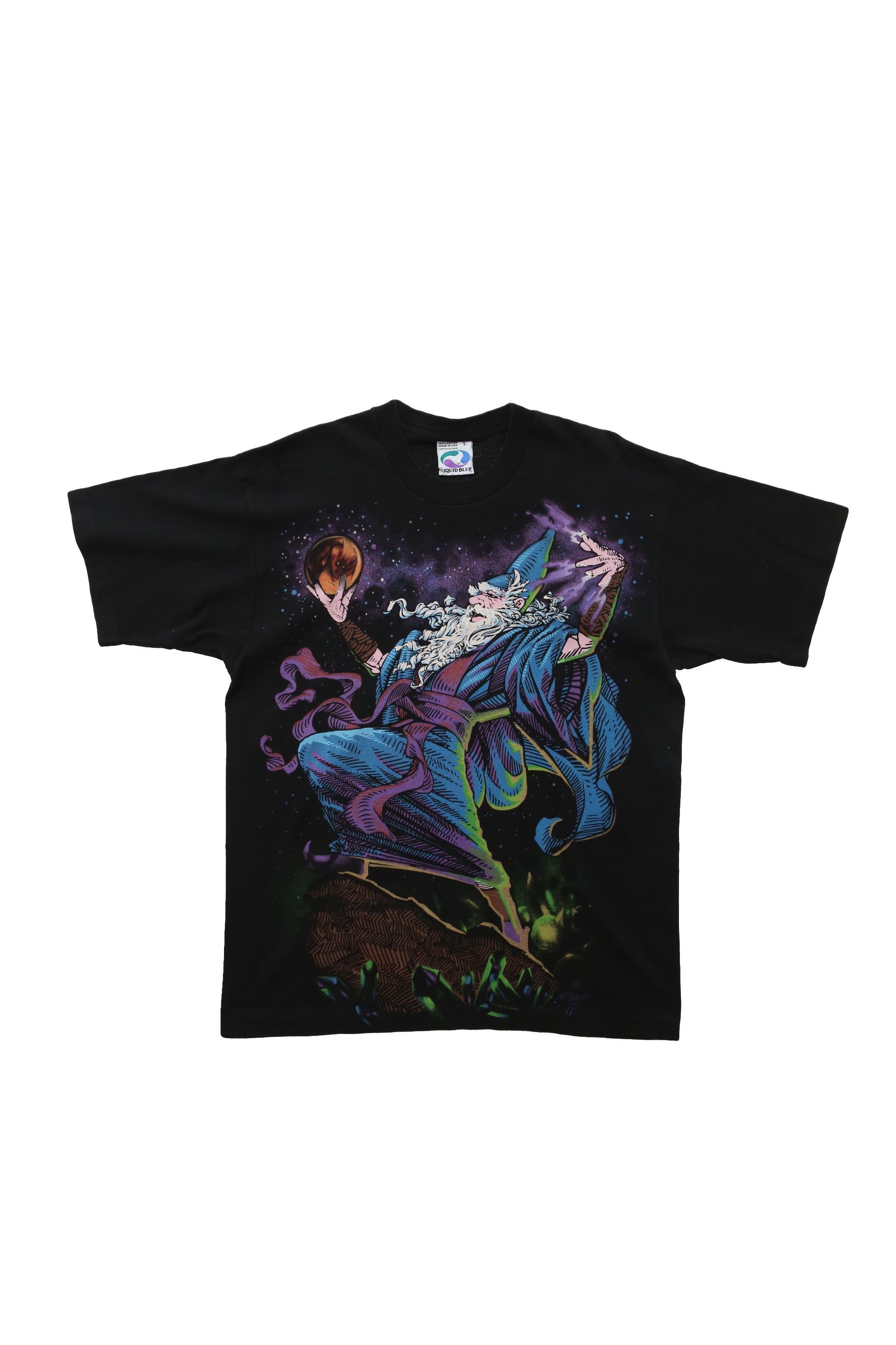 Liquid Blue 90's Wizard Dragon Graphic T-Shirt