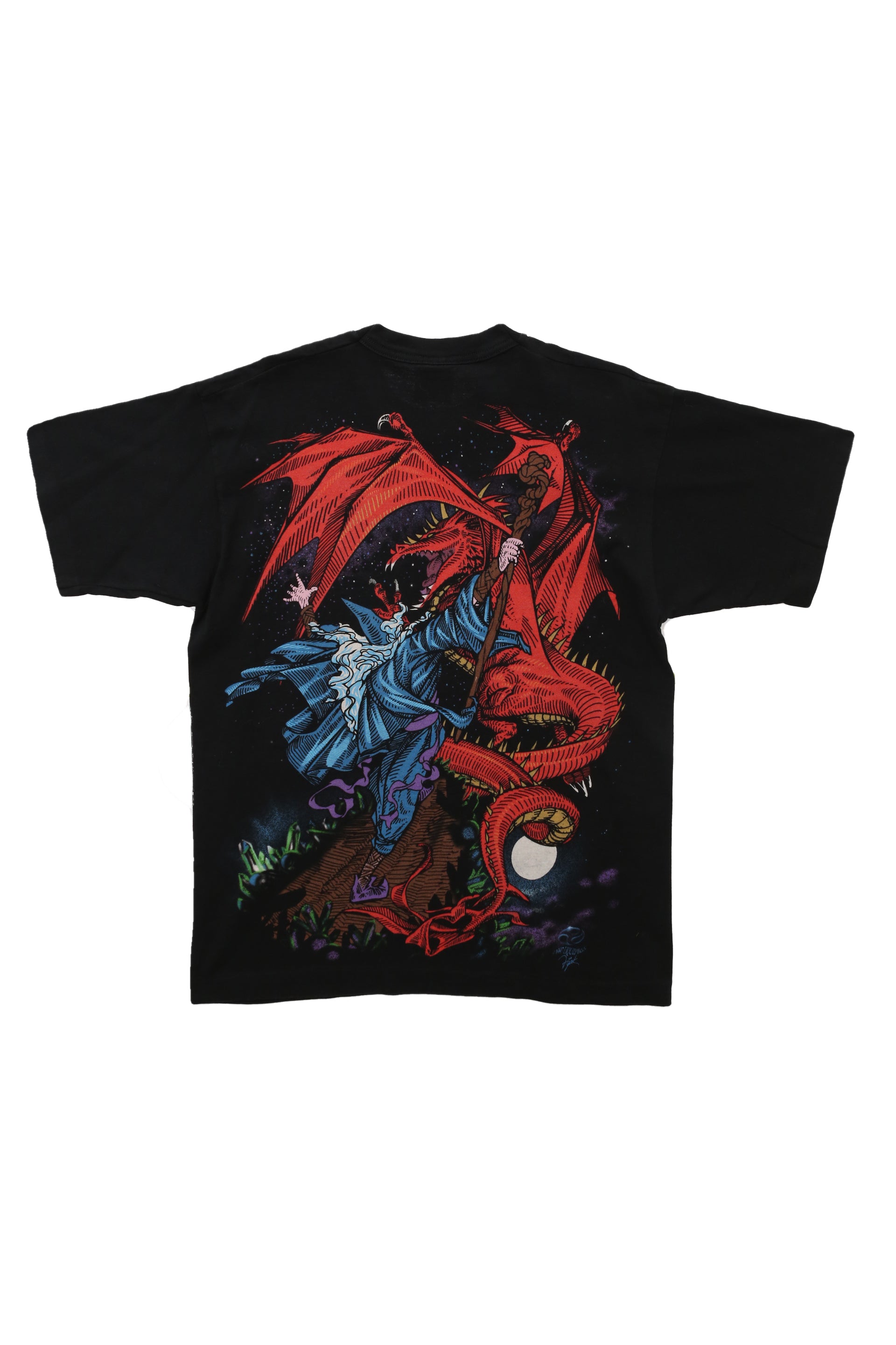 Liquid Blue 90's Wizard Dragon Graphic T-Shirt
