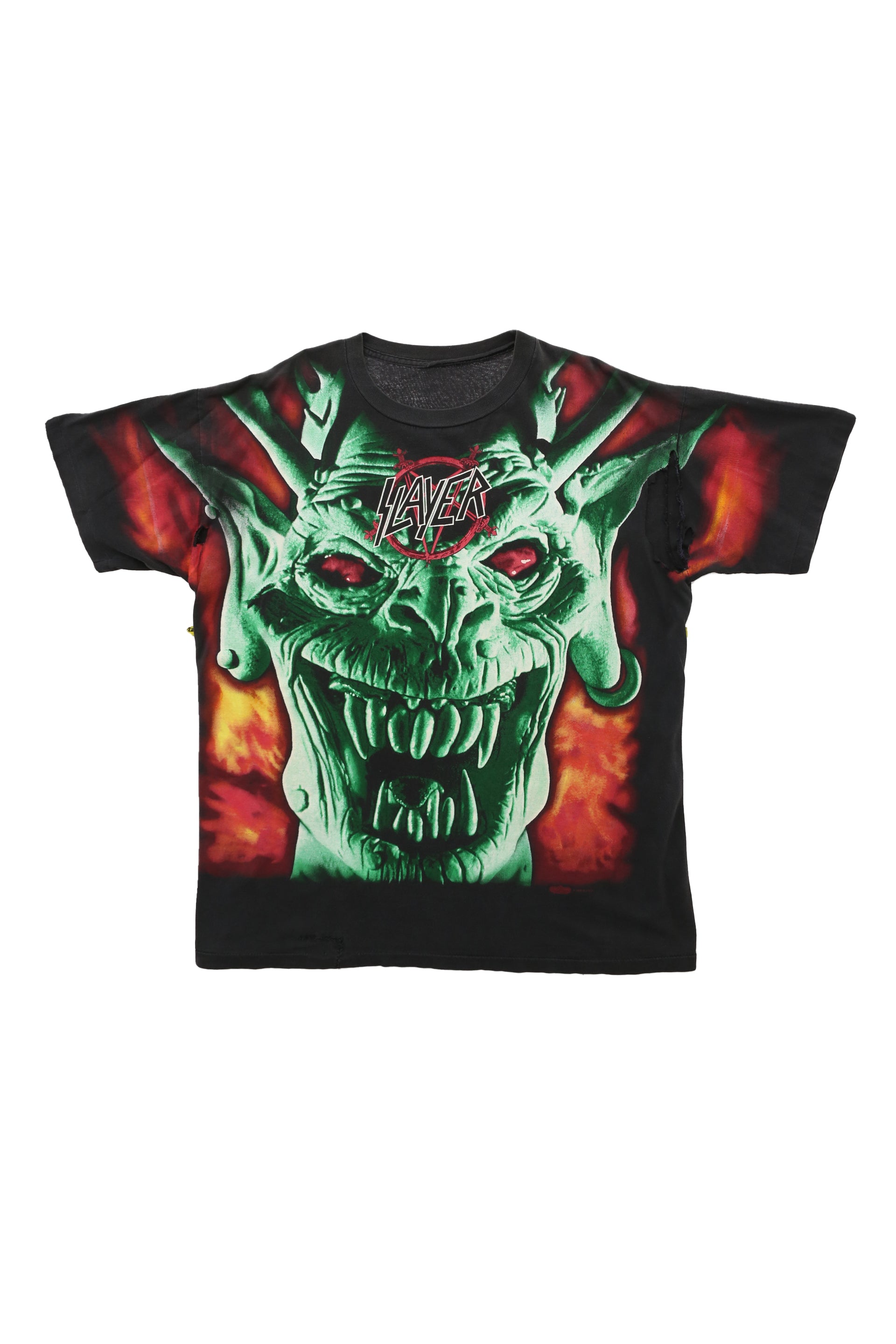 1996 Vintage Slayer "Root of All Evil" AOP T-shirt