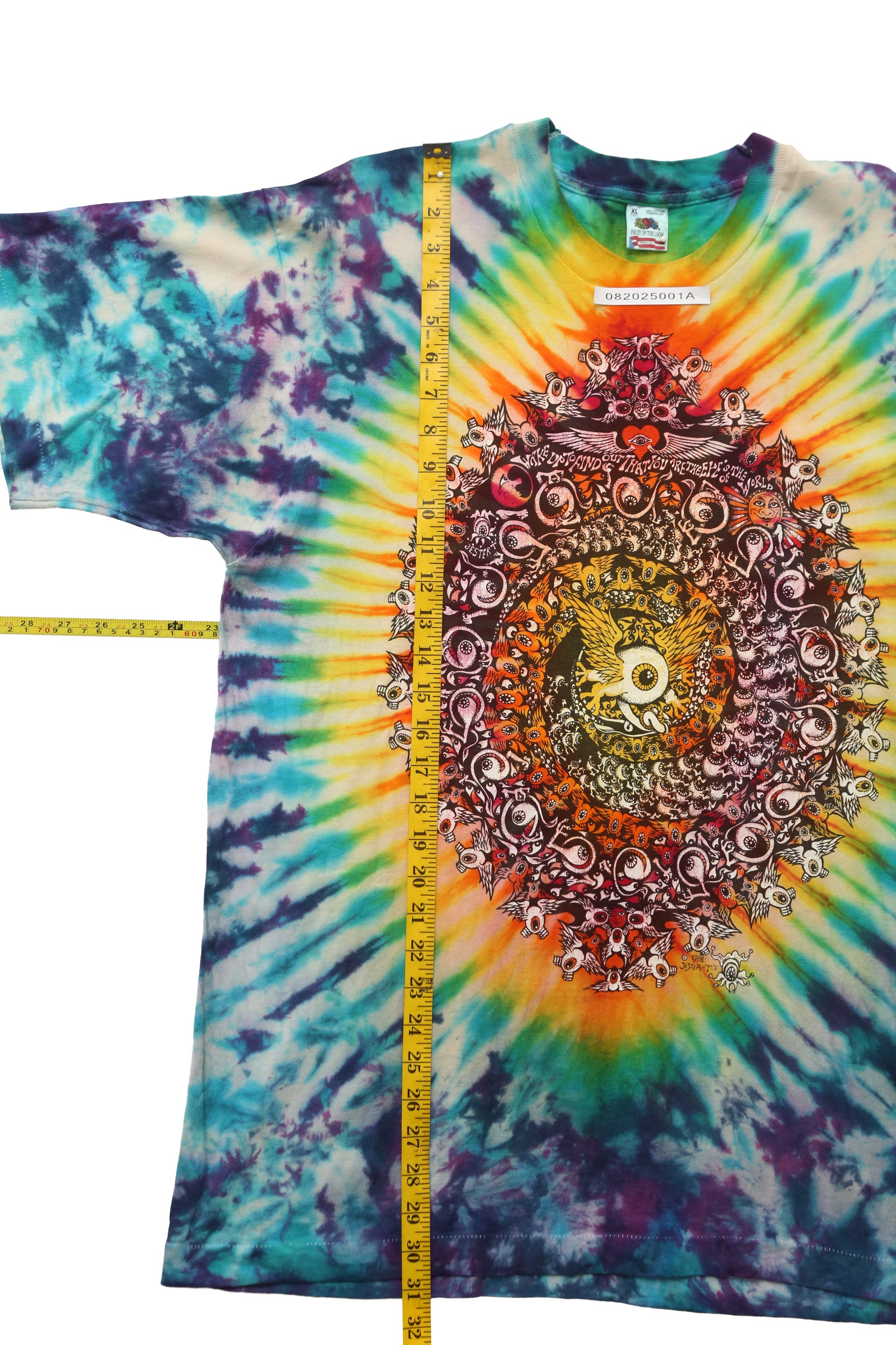 1988 Vintage Grateful Dead Eyes of the World Tie Dye tee
