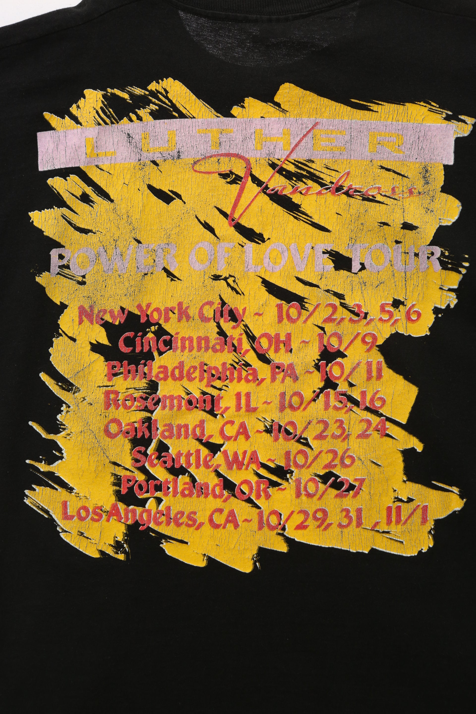 1991 Luther Vandross Power of Love Tour T-shirt