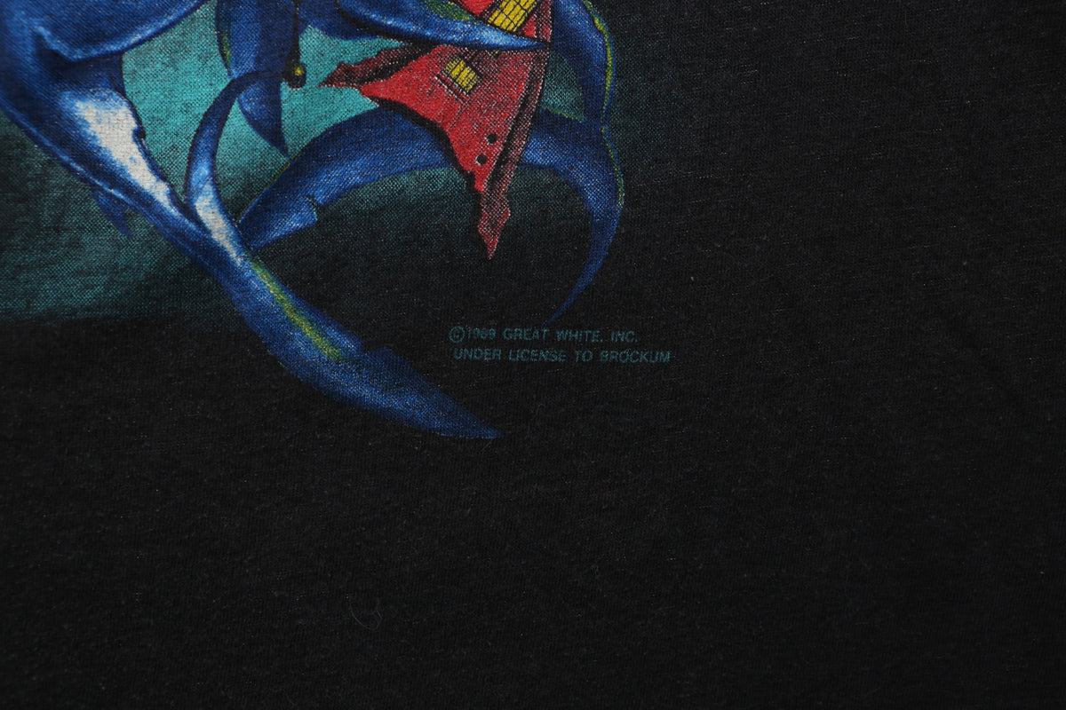 1989 Vintage Great White "Twice Shy" Concert T-shirt