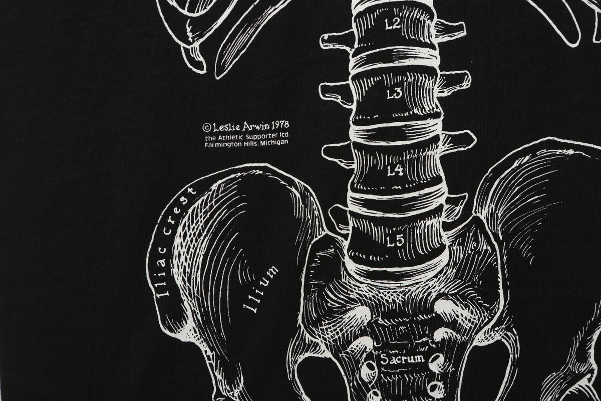 1978 Leslie Arwin Anatomical Skeleton T-shirt