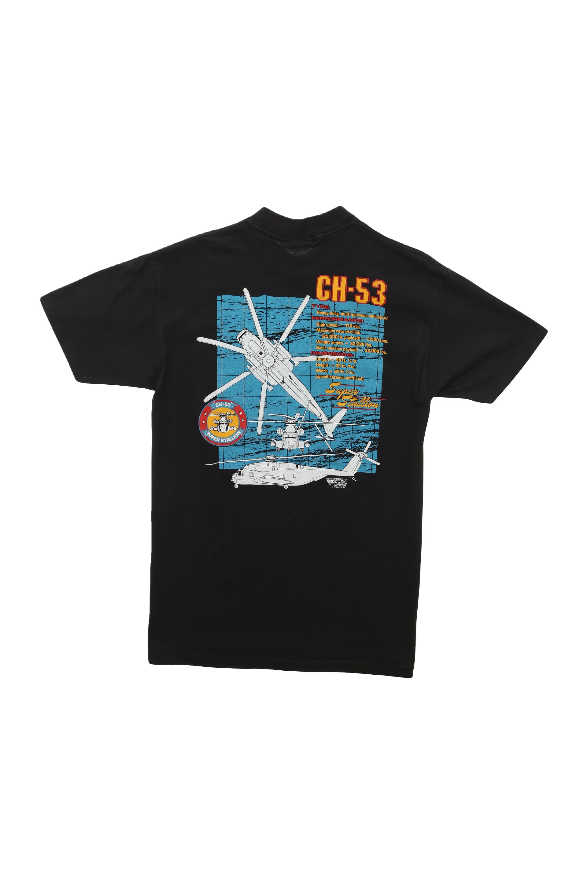 1988 Vintage CH-53 Super Stallion Military Helicopter t-shirt