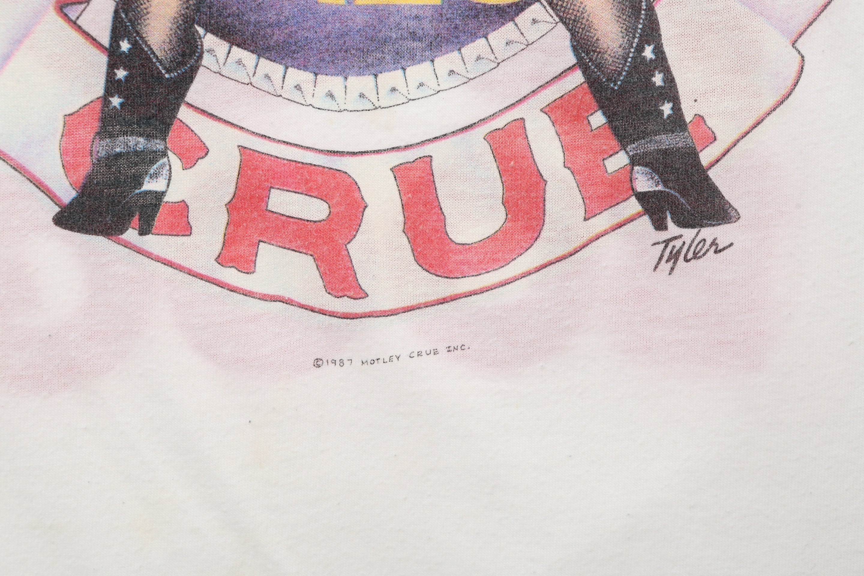 1987 Vintage Motley Crue Concert tour Raglan jersey shirt